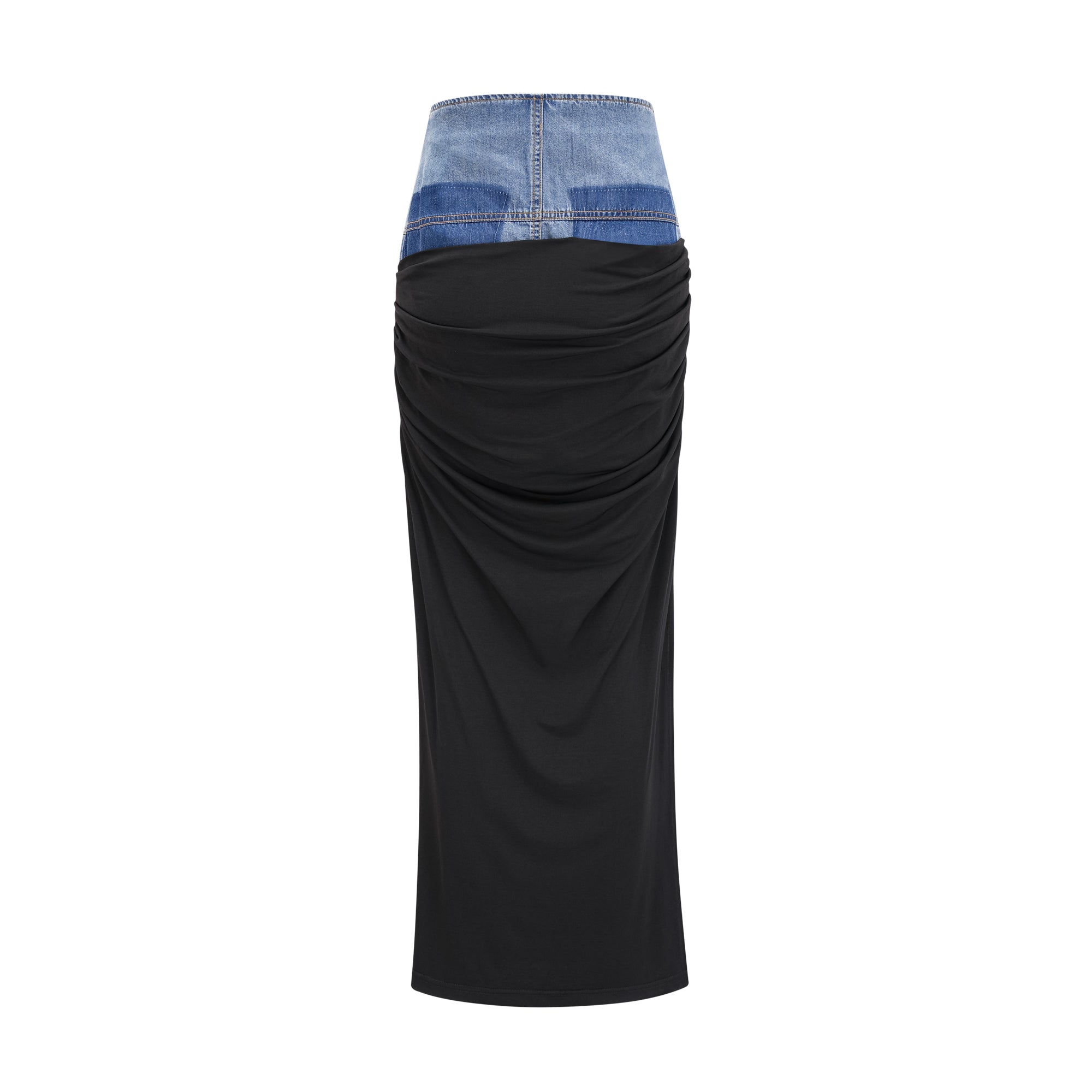 Nala jersey-panelled denim top & skirt matching set (Final Sale-US Only)