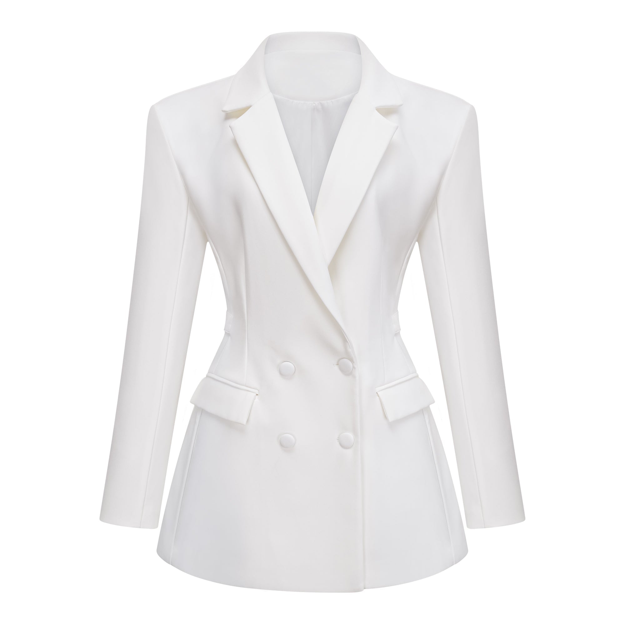 Robe-blazer à double boutonnage Osanne White