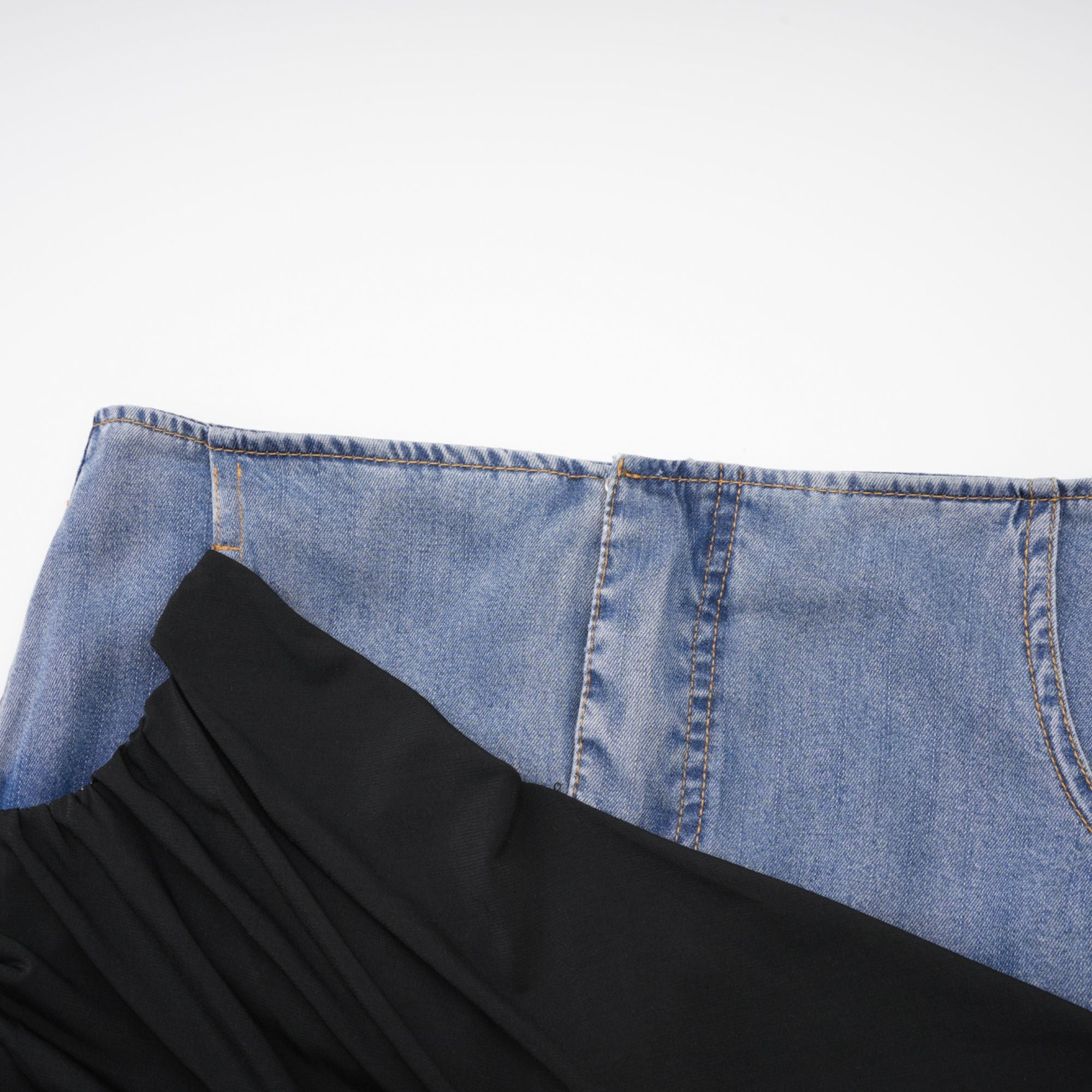 Nala jersey-panelled denim top & skirt matching set (Final Sale-US Only)