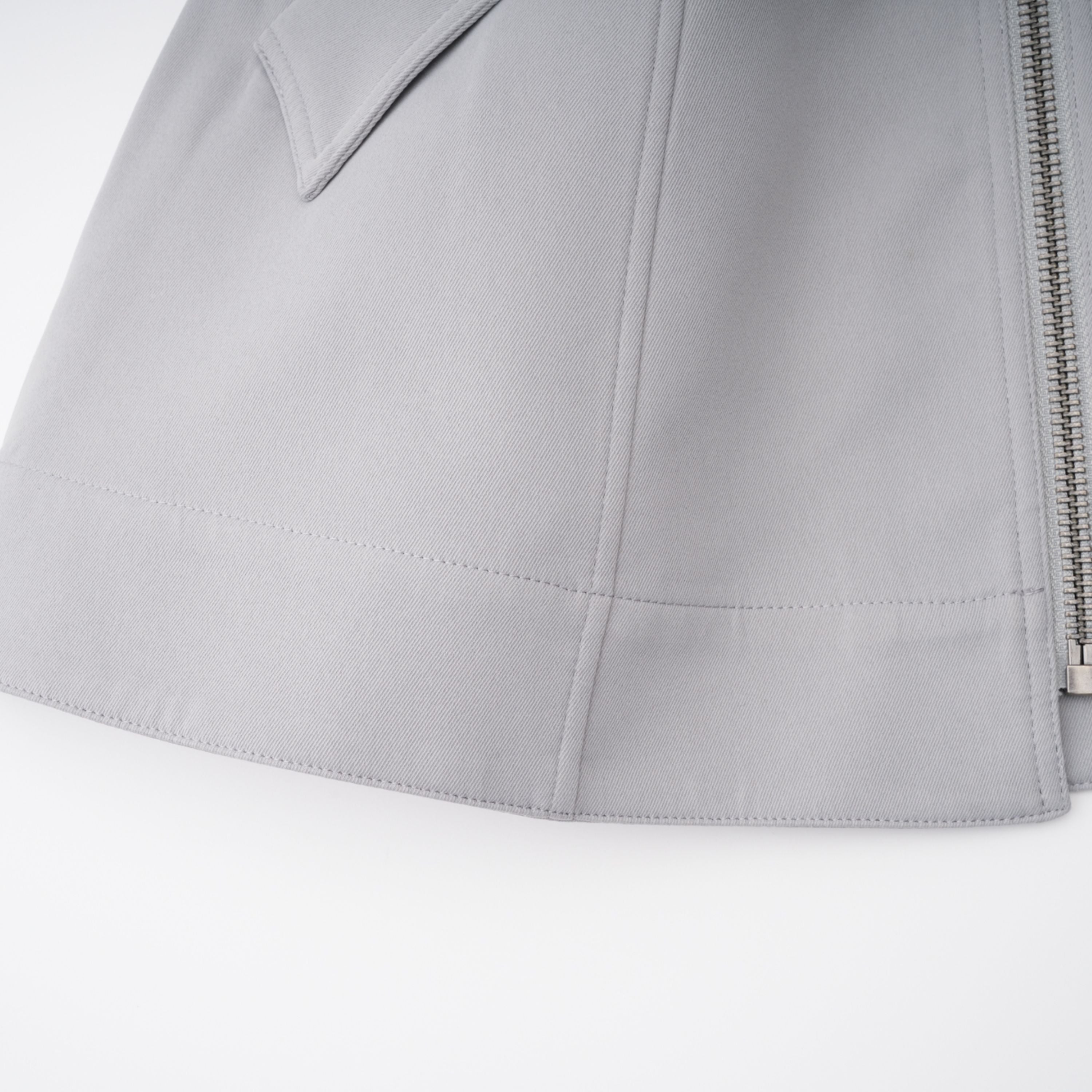 Vilma Grey Leather Collar Hunting Jacket (Final Sale-US Only)