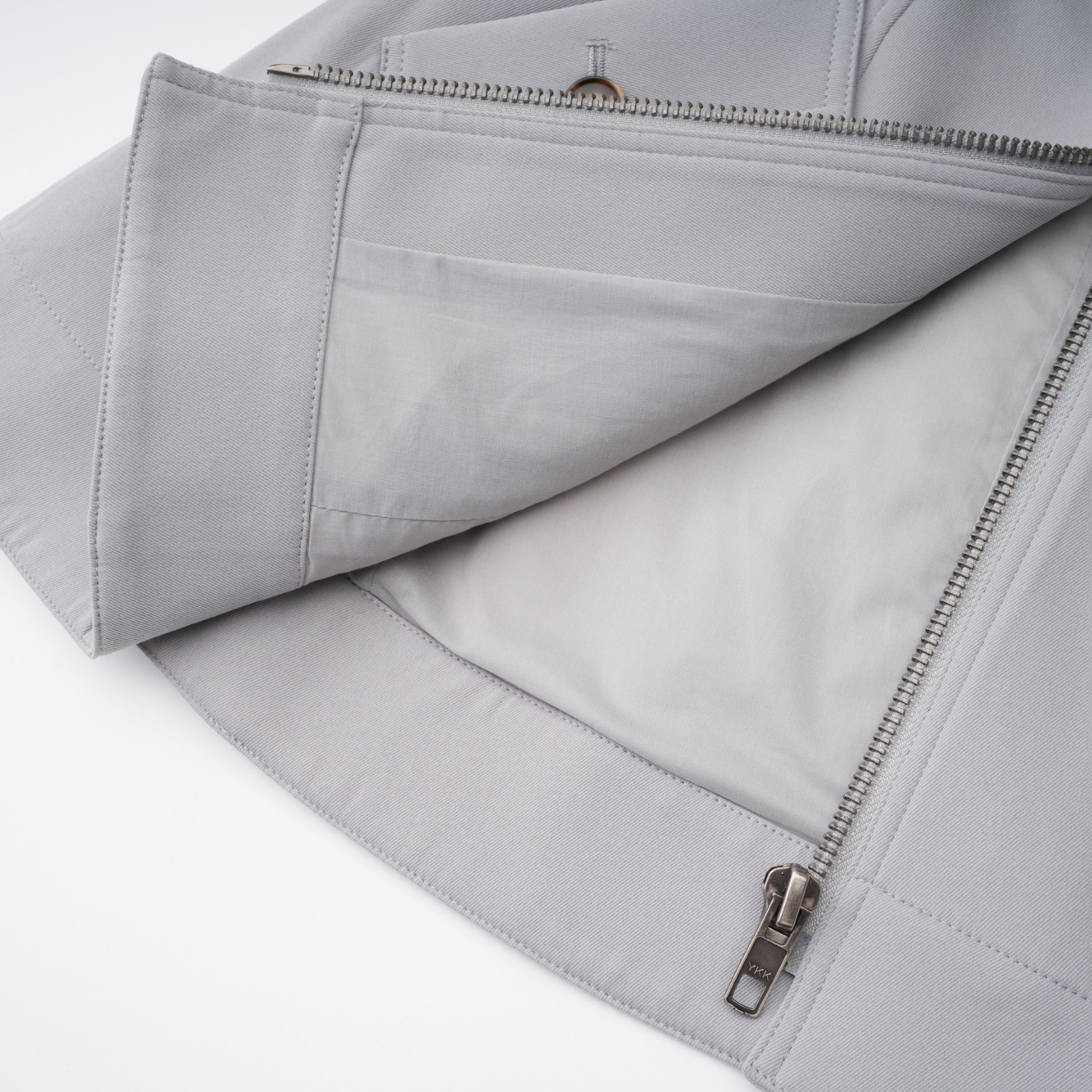 Vilma Grey Leather Collar Hunting Jacket (Final Sale-US Only)
