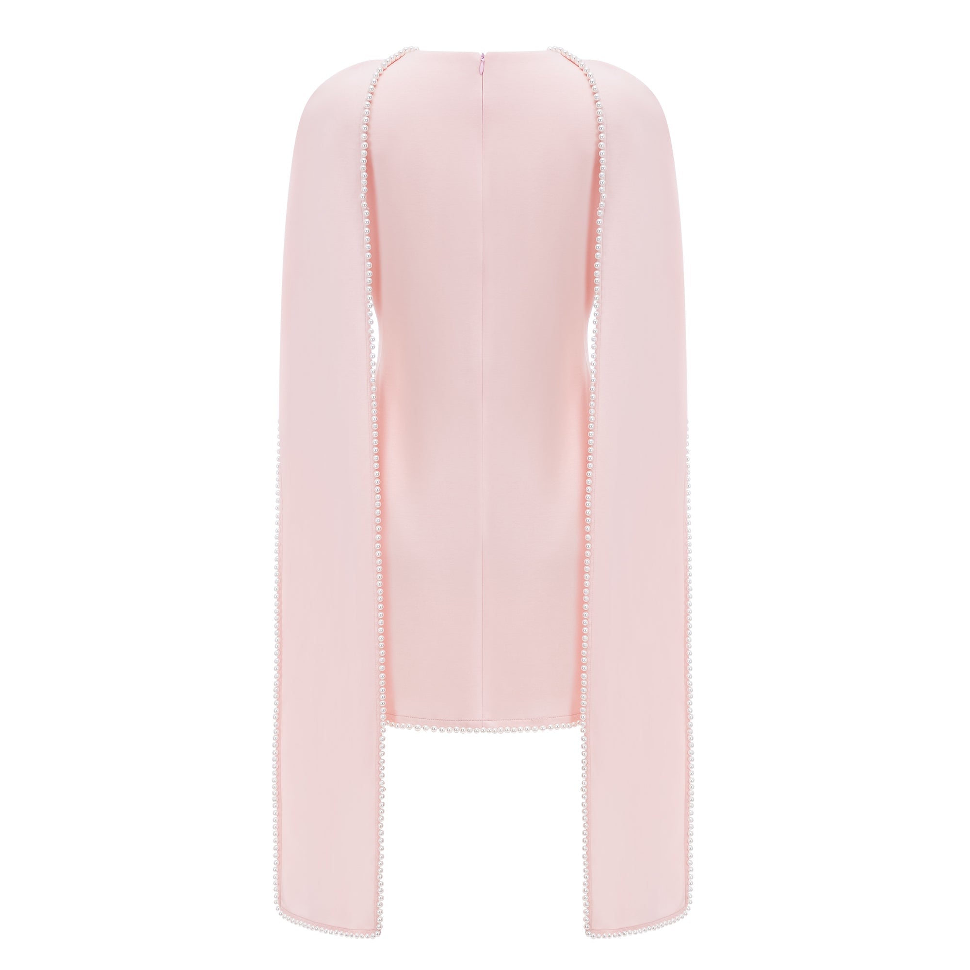 Piroska Pink Sleeveless Pearl Trim Mini Dress (Final Sale)