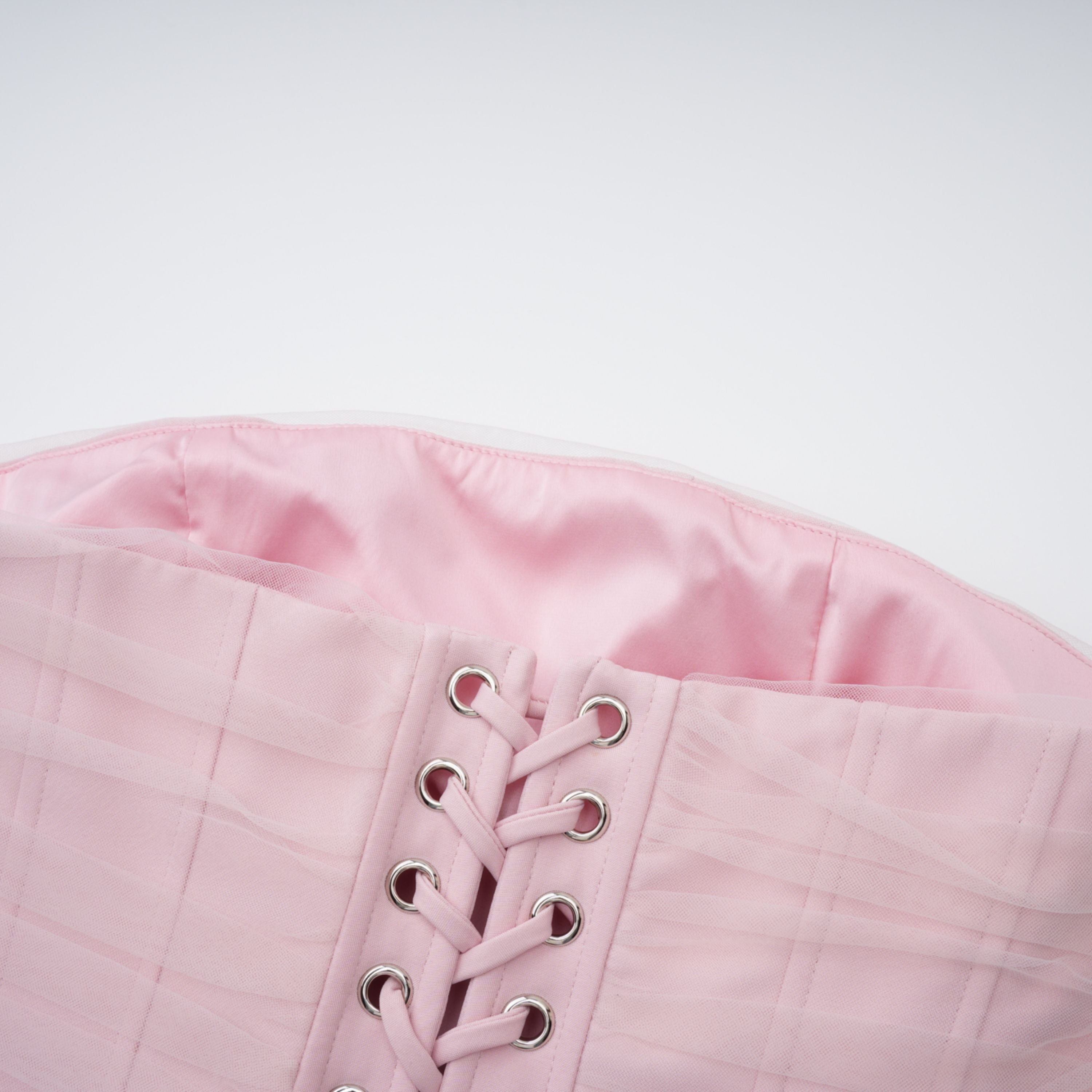 Rhinestone-Adorned Corset & Bolero & Pleated Skirt