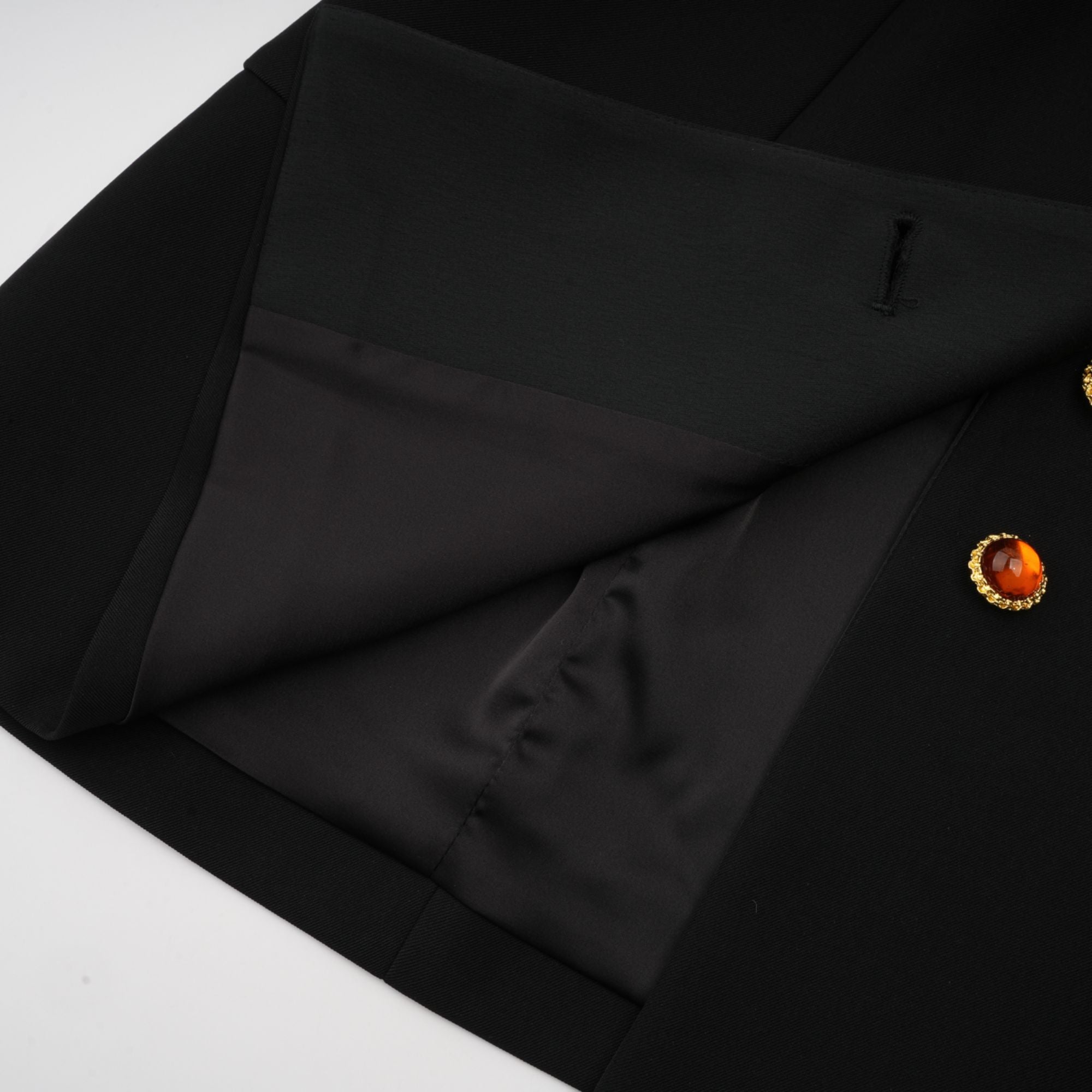 Aurore black single-breasted blazer dress (Final Sale)