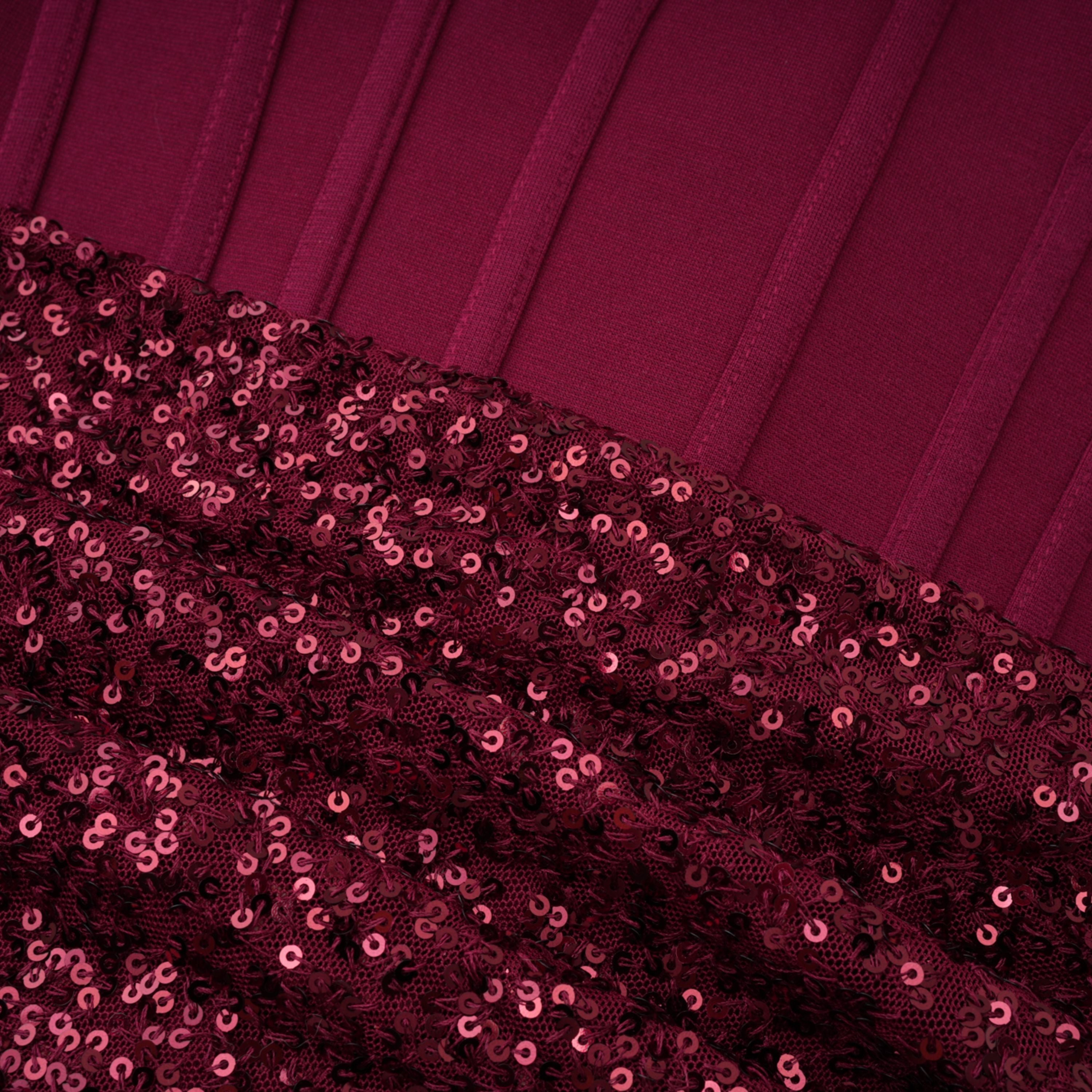 Paulette Red Embellished Ruched Bodycon Mini Dress (Final Sale-US Only)