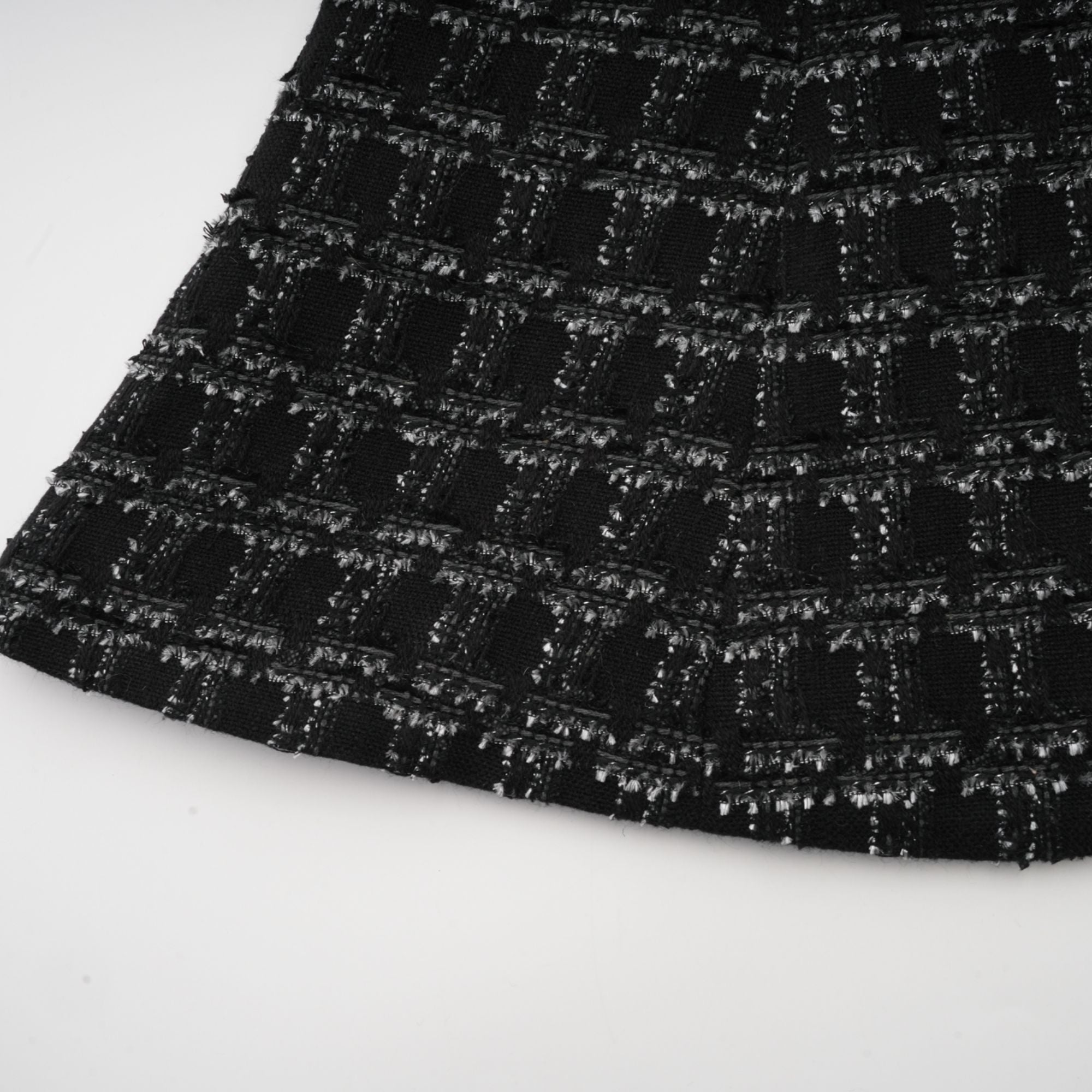 Axelle black checked tweed vest top & skirt matching set (Final Sale)