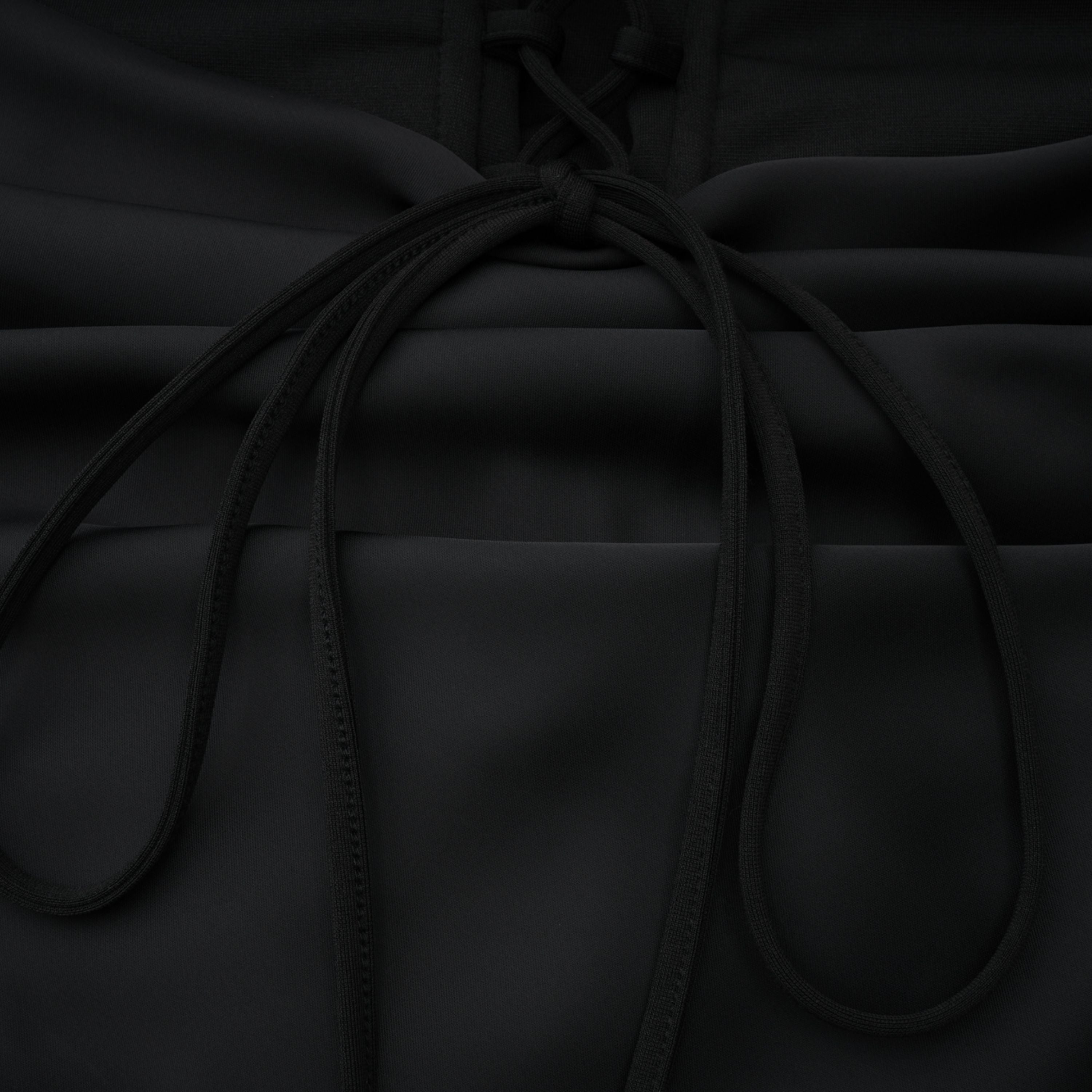 Black Strapless Satin Cowl Gown
