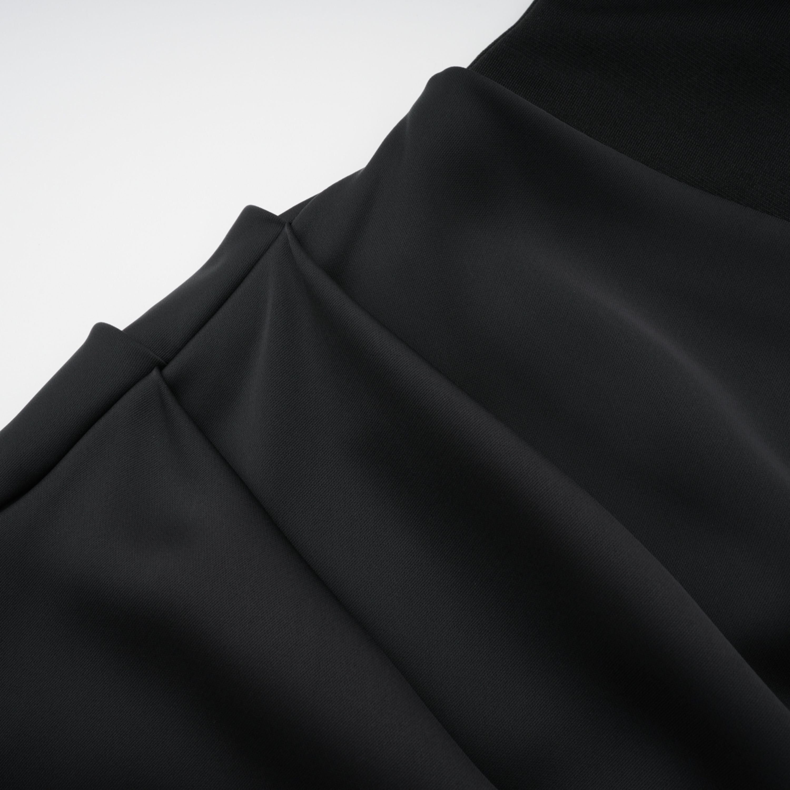 Black Strapless Satin Cowl Gown