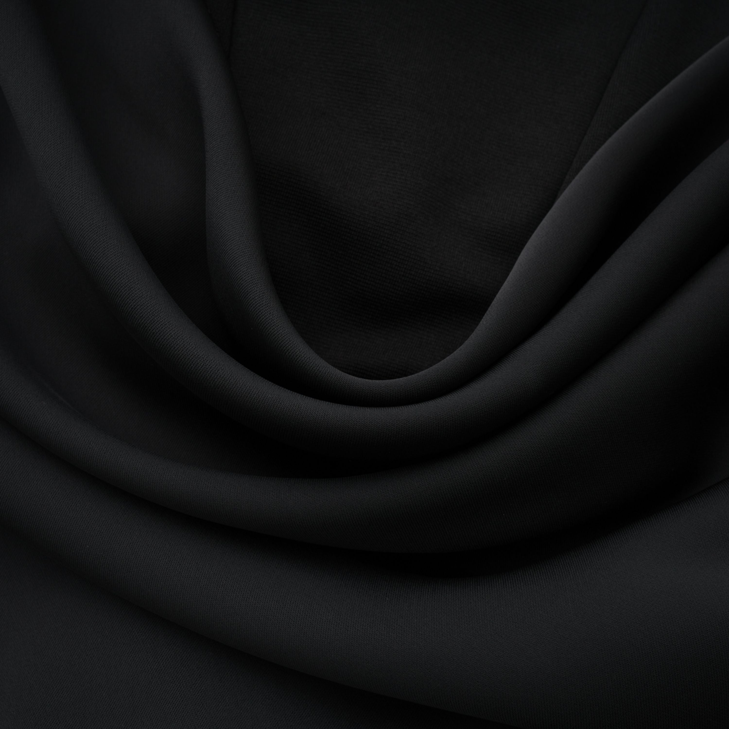 Black Strapless Satin Cowl Gown
