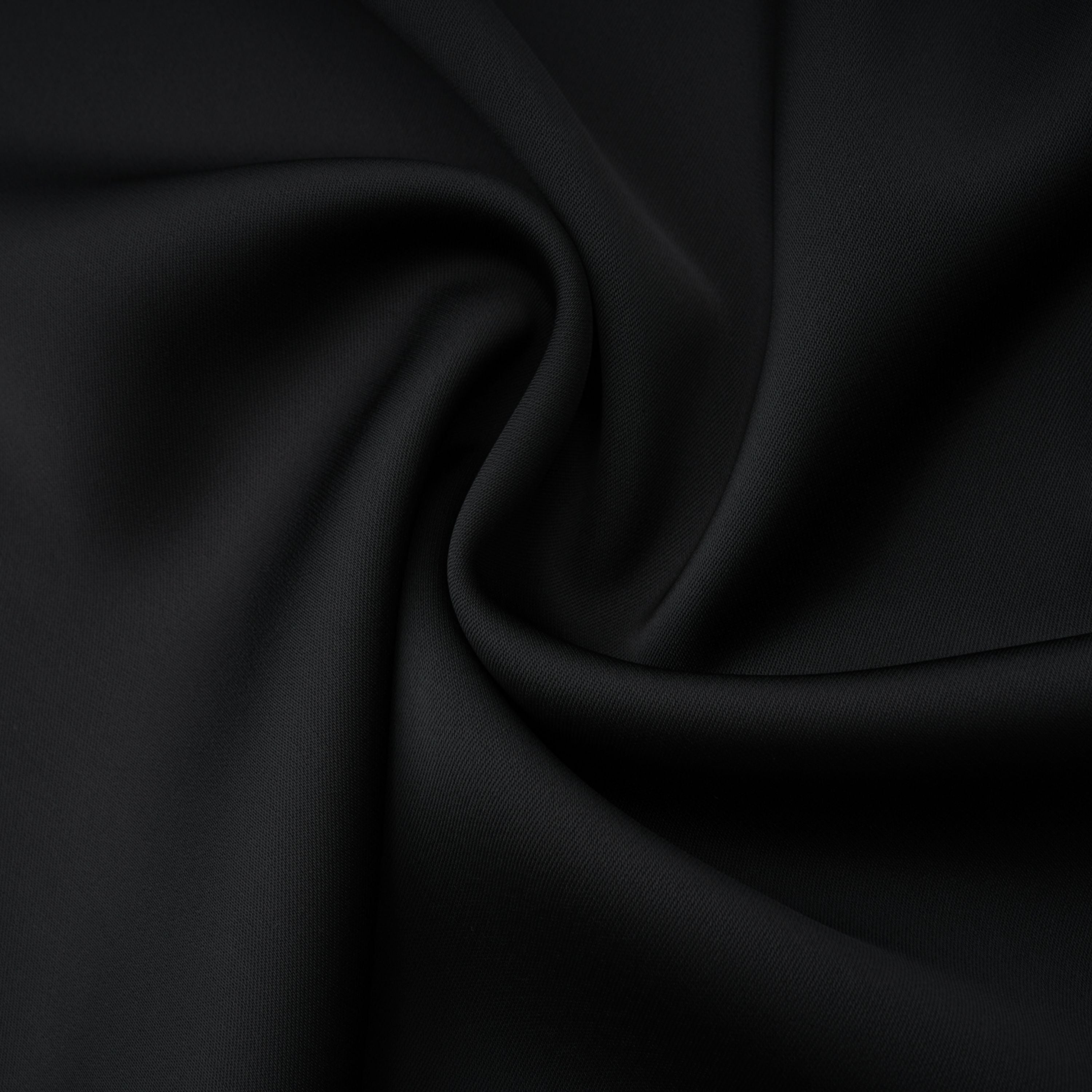 Black Strapless Satin Cowl Gown