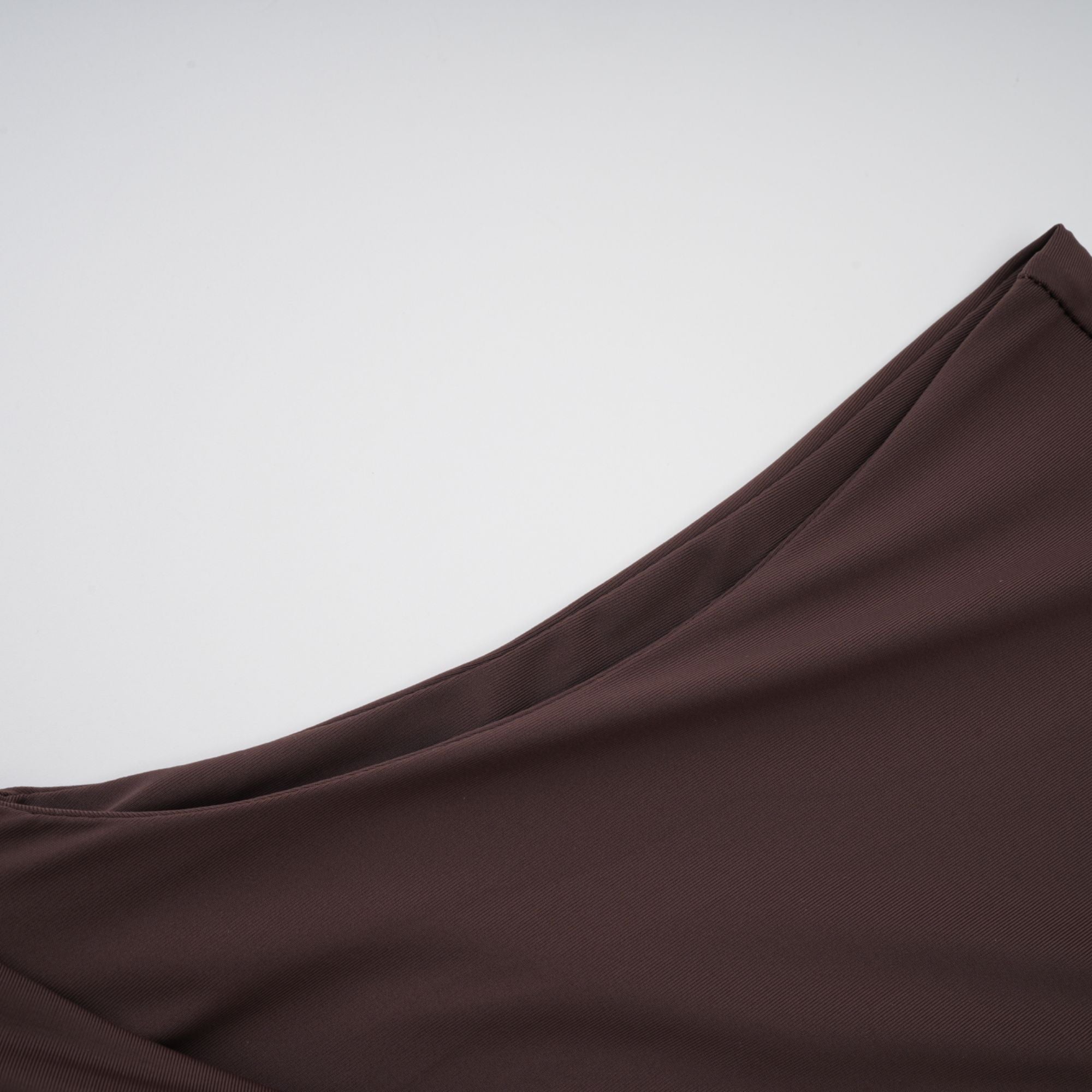 Fée Brown Asymmetrical Ruched Mini Dress (Final Sale-US Only)