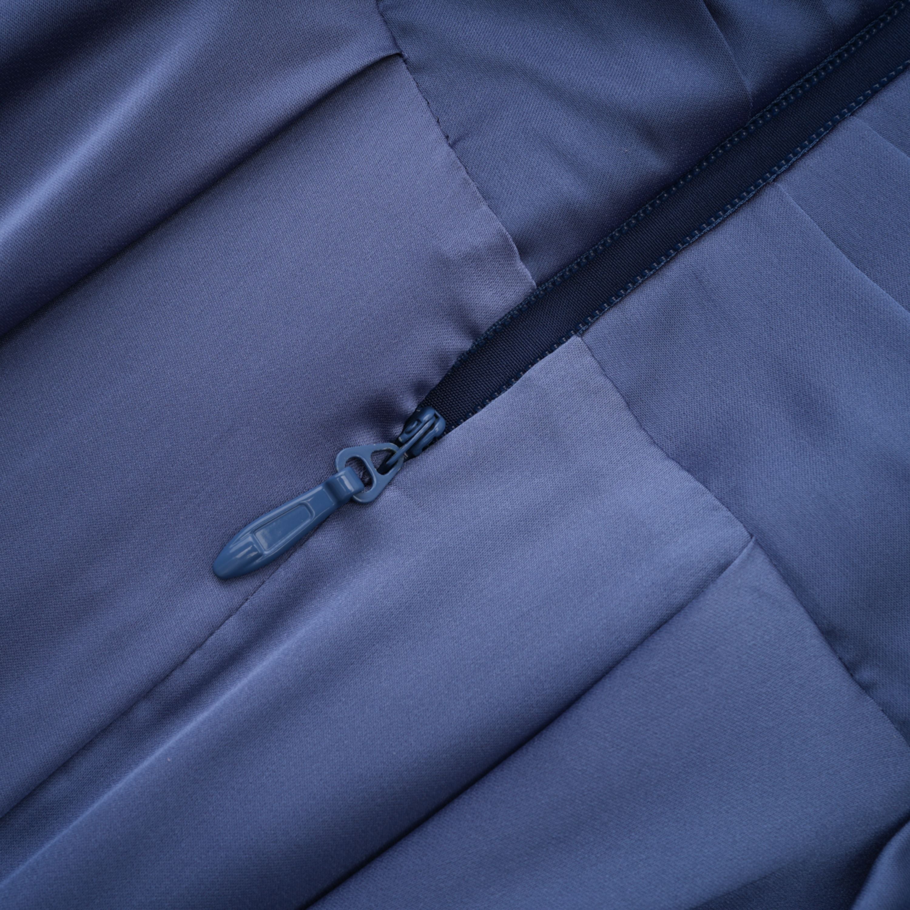 Angelína Blue Diagonal Pleated Gathered Maxi Gown (Final Sale-US Only)