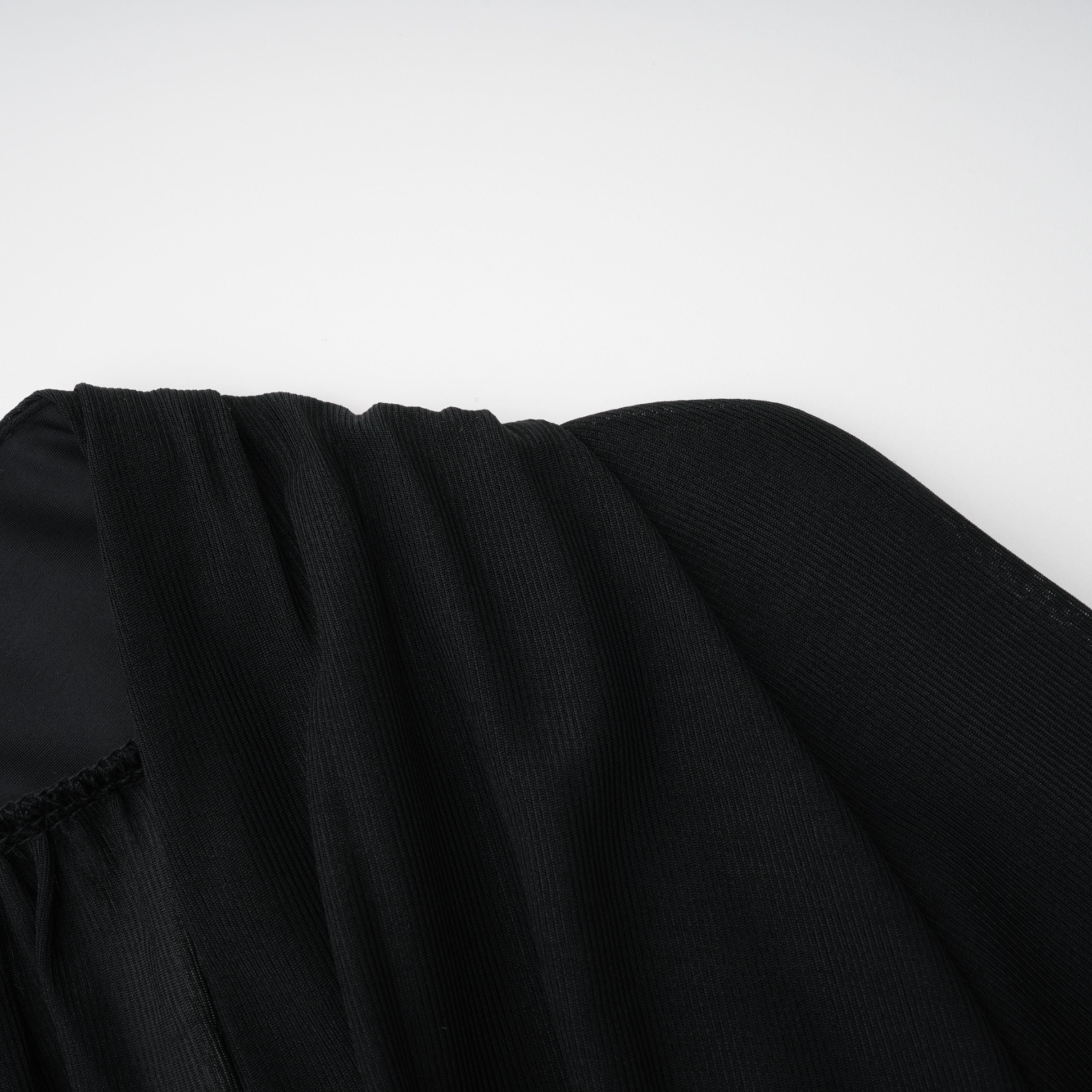 Greta Black Ruched Sheer Mesh Maxi Dress (Final Sale-US Only)