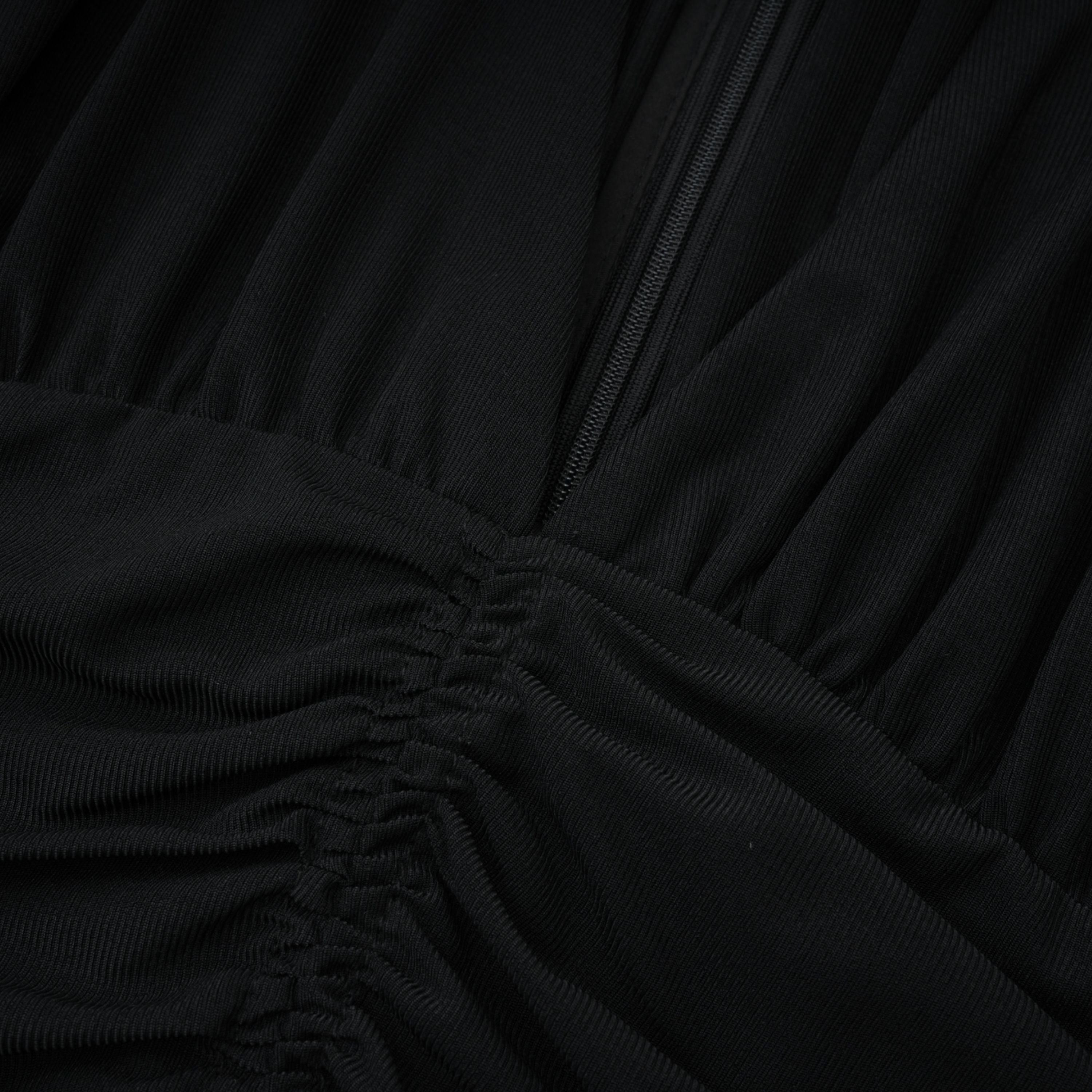 Greta Black Ruched Sheer Mesh Maxi Dress (Final Sale-US Only)