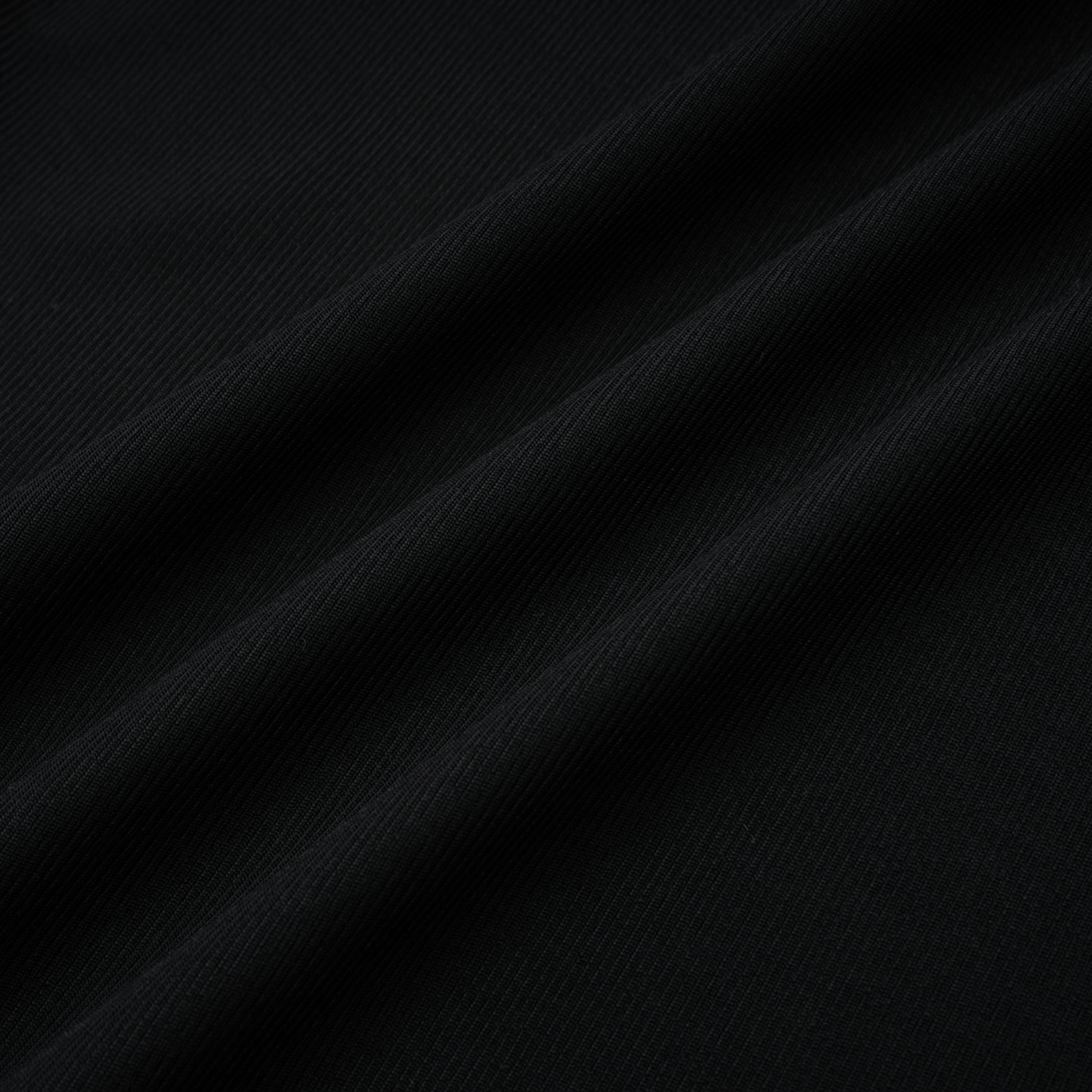 Robe longue en maille transparente froncée Greta Black (Vente définitive)