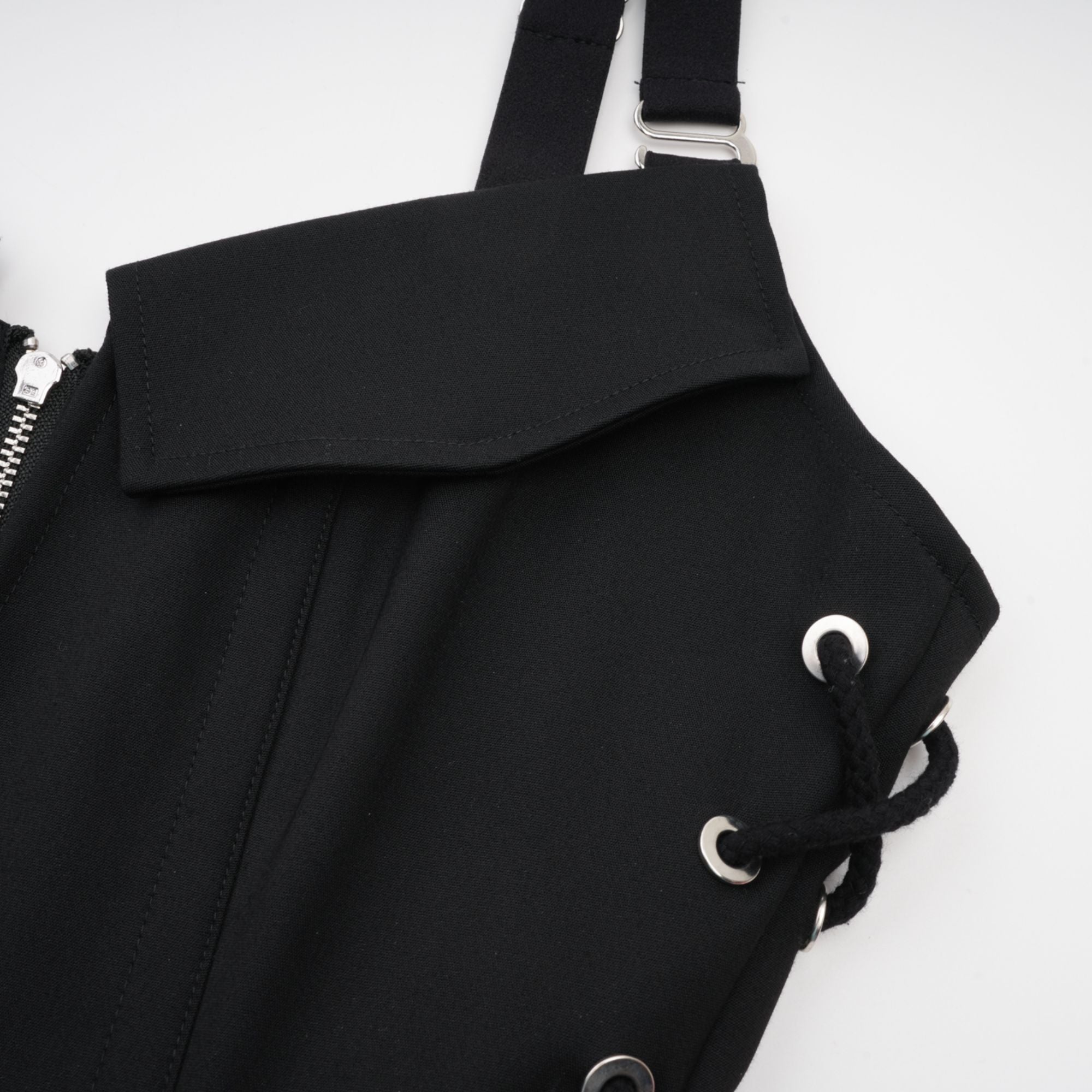 Jaina black hook & eye pocket dress (Final Sale-US Only)
