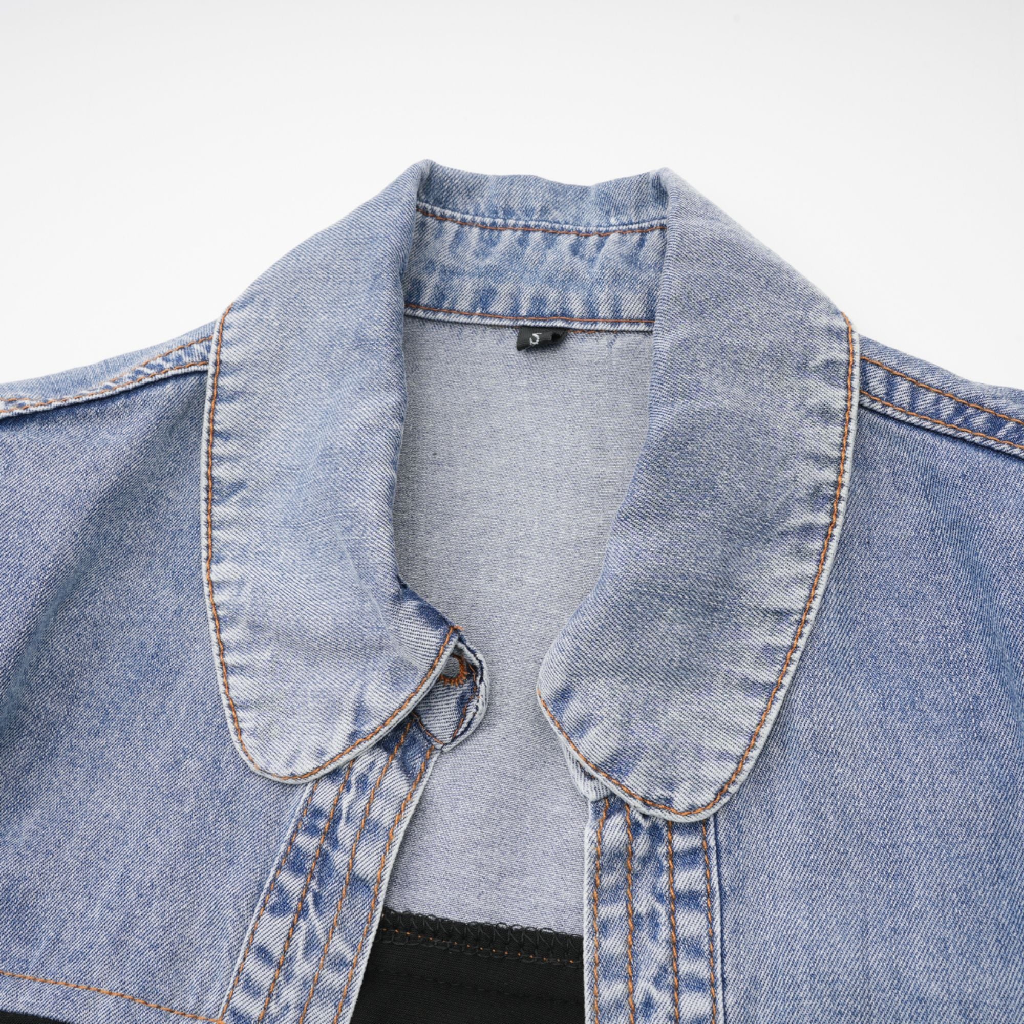 Nala jersey-panelled denim top & skirt matching set (Final Sale-US Only)