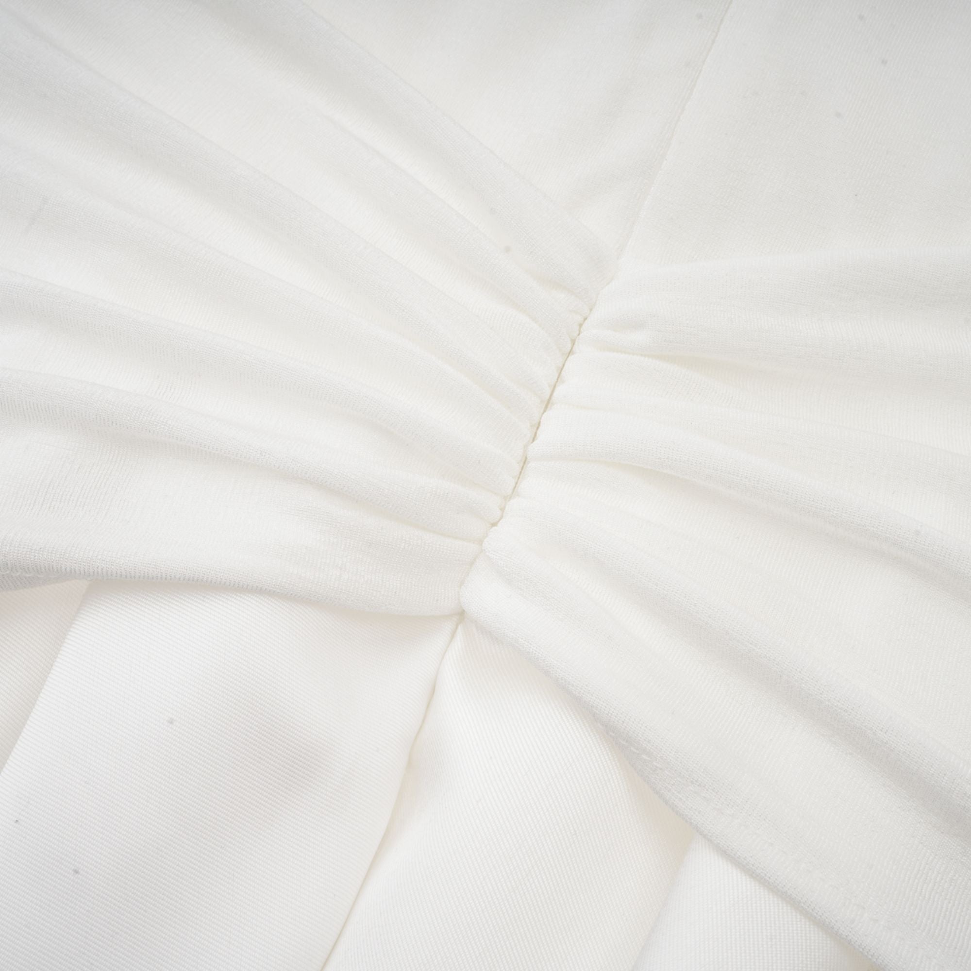 Nadine off-shoulder panelled maxi dress in White (Final Sale)