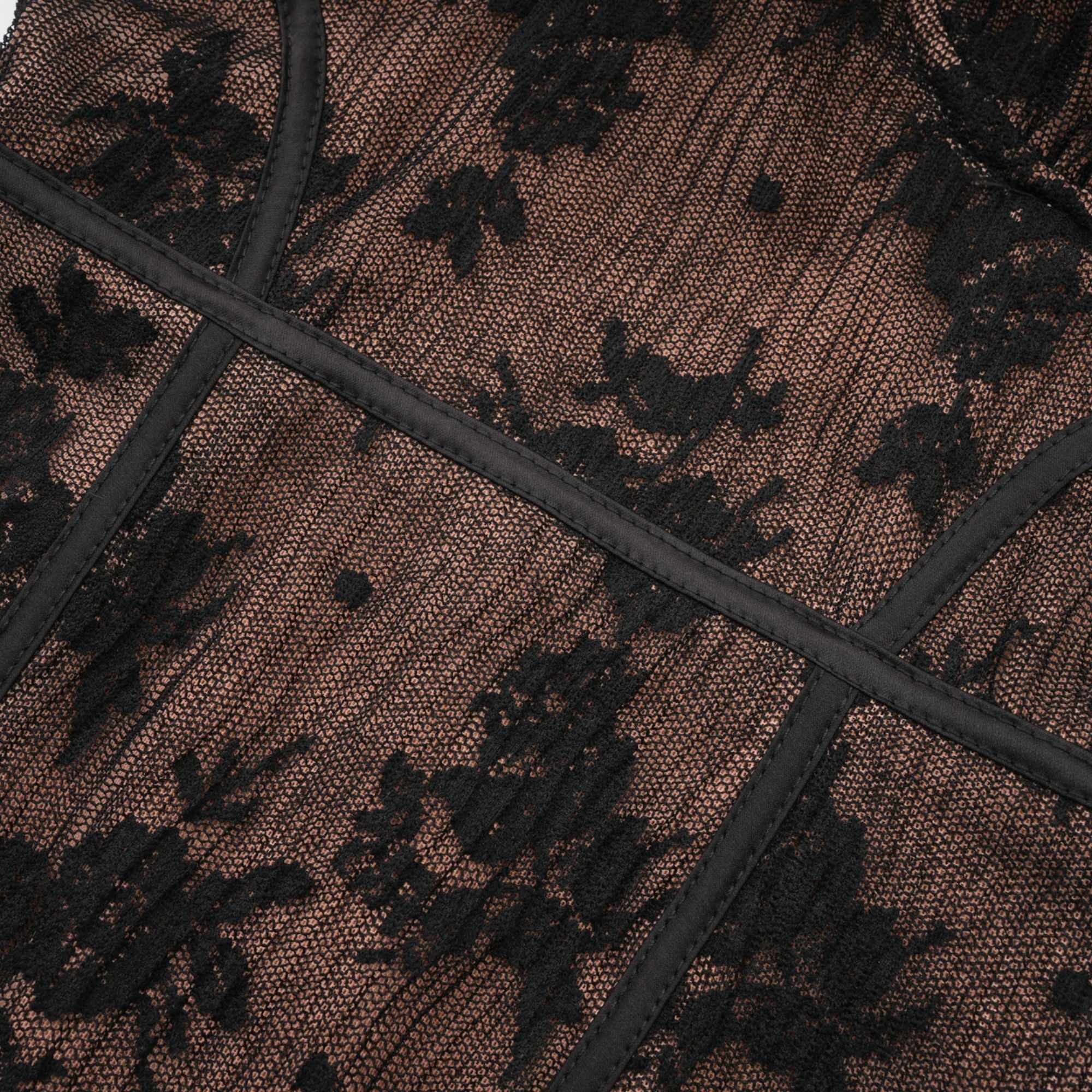 Marlene Black Flared Lace Maxi Dress (Final Sale)