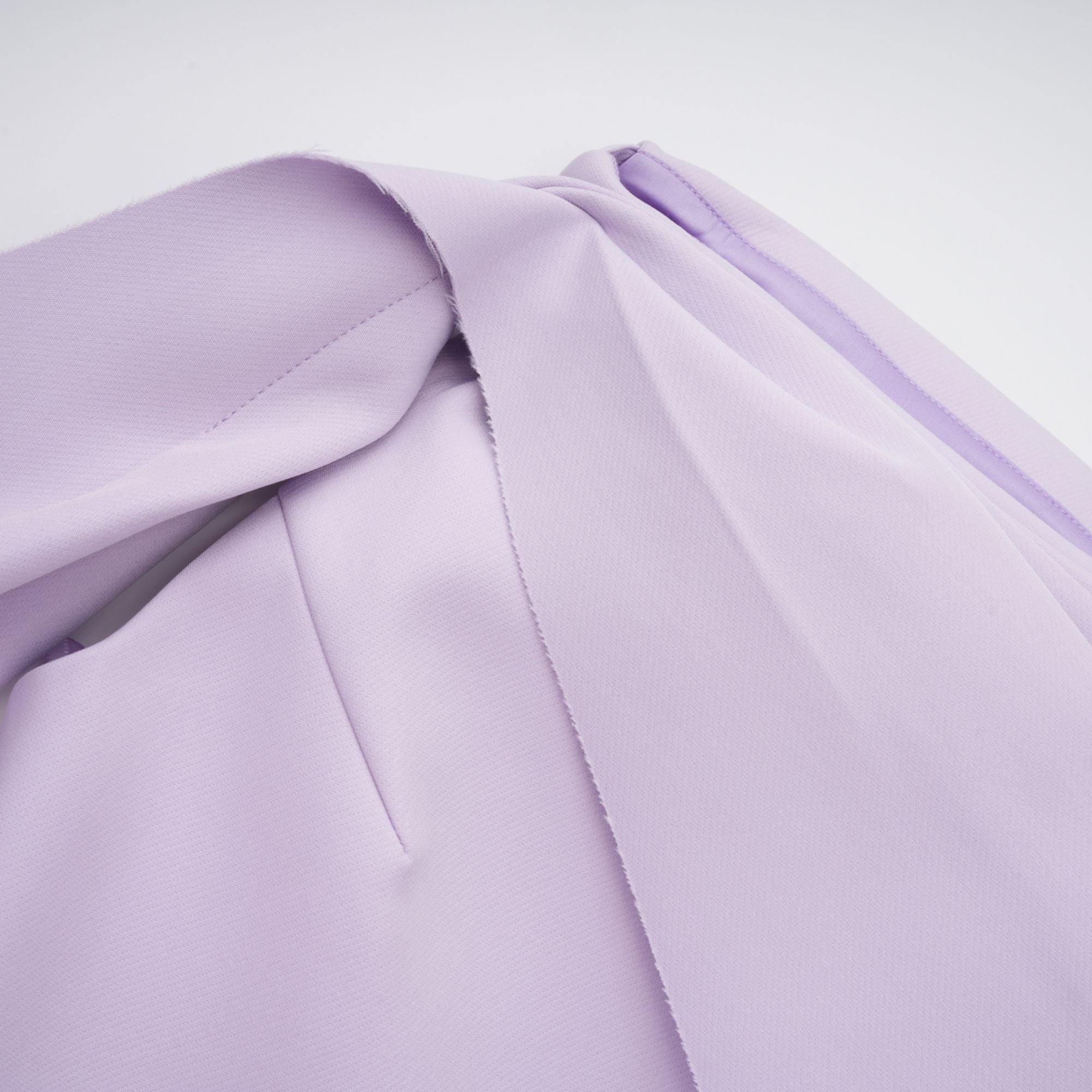 Annabelle Purple Cape-Design Ribbon Maxi Dress (Final Sale)