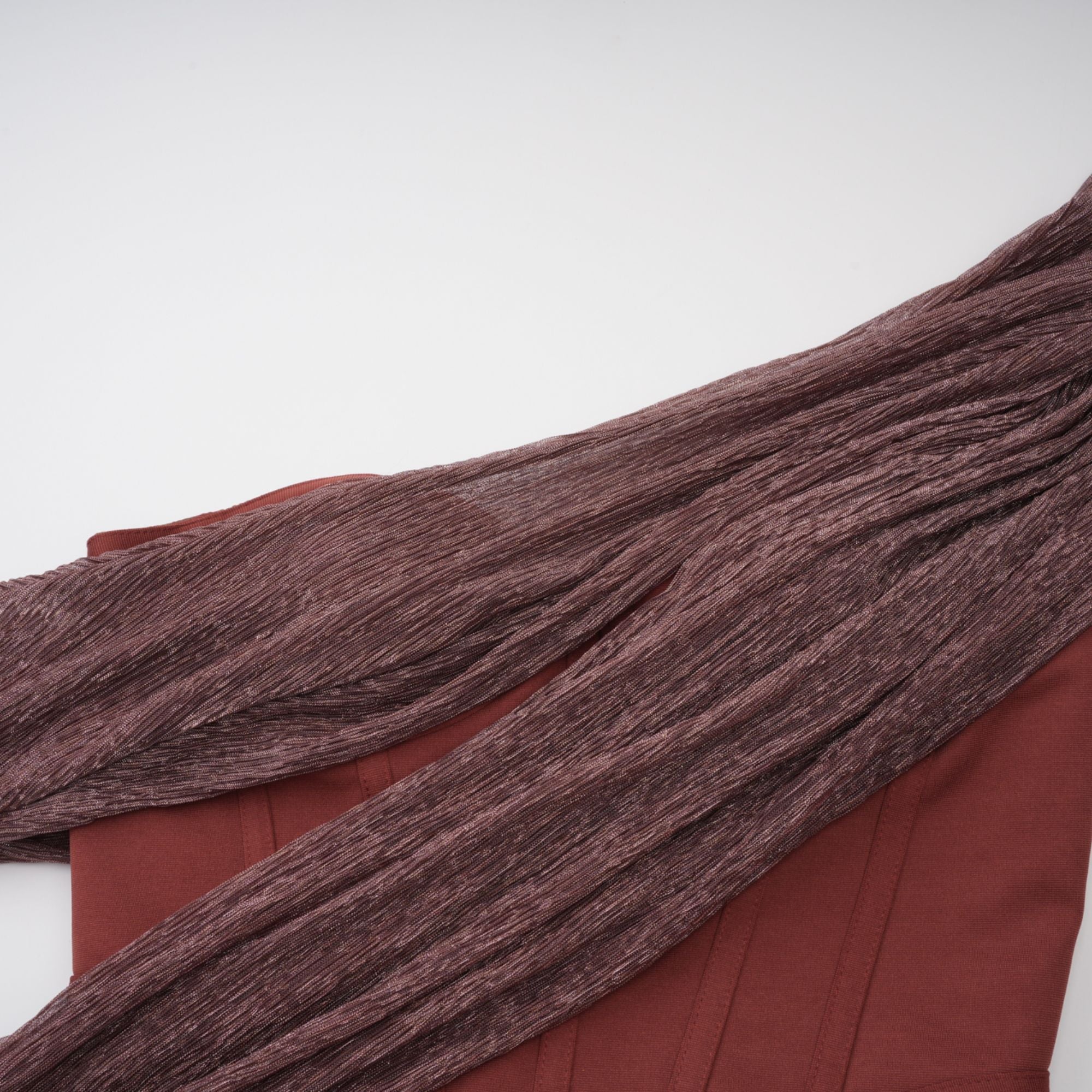 Delphine ribbon-design corset maxi dress in Brown (Final Sale-US Only)