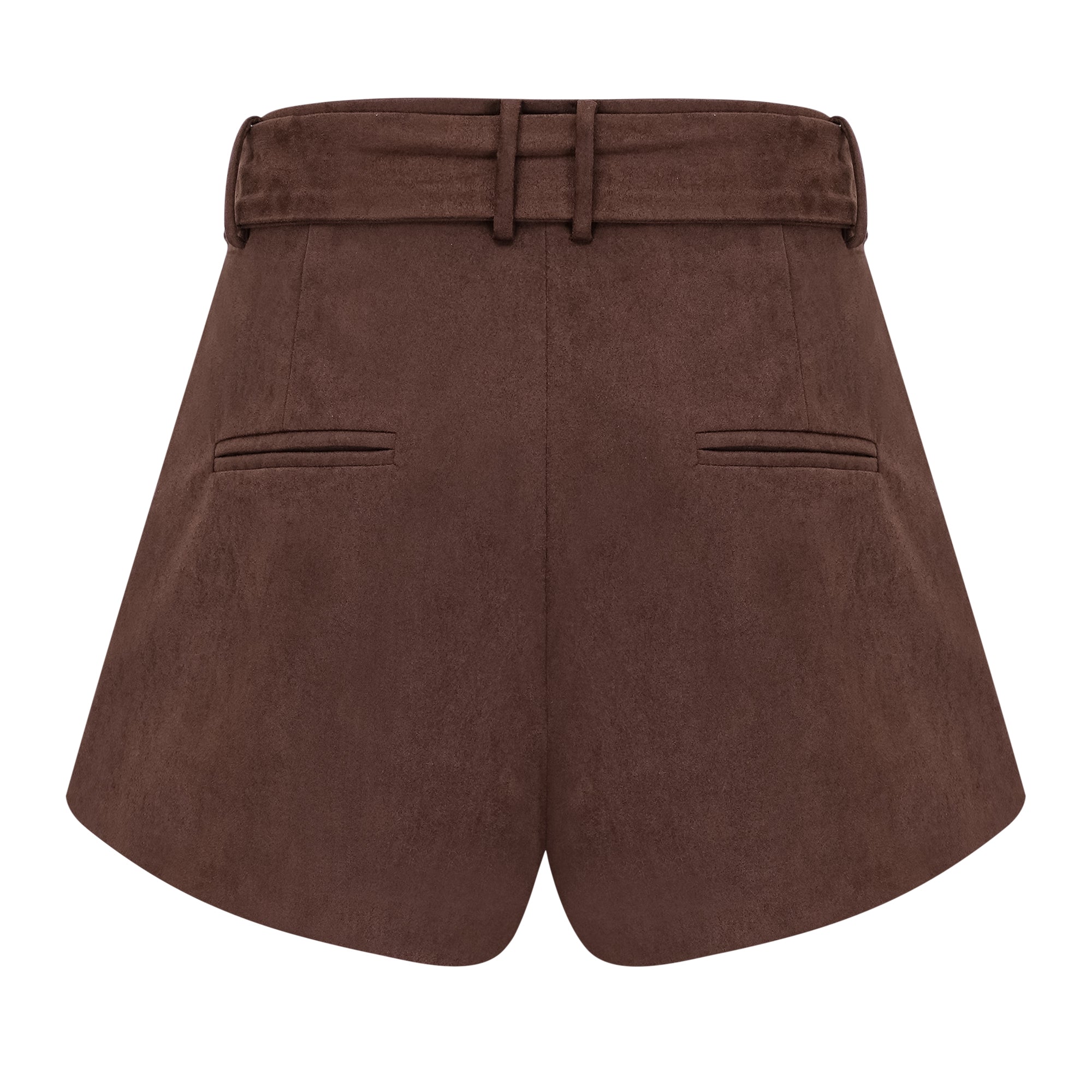 Chaney Brown Suede Bubble Hem Top & Shorts Set (Final Sale)