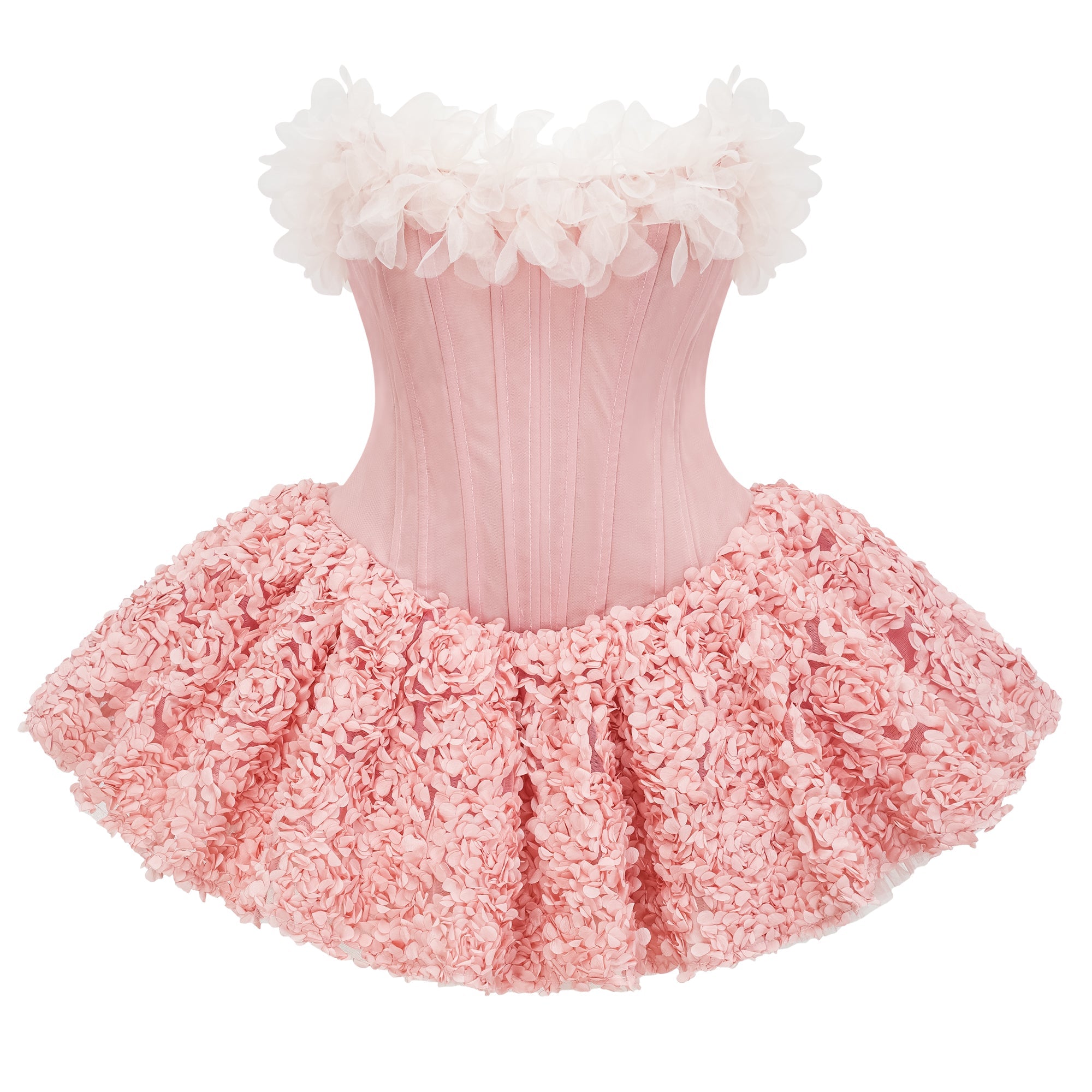 Rachel Pink 3D Petal Tulle Mini Dress (Final Sale-US Only)
