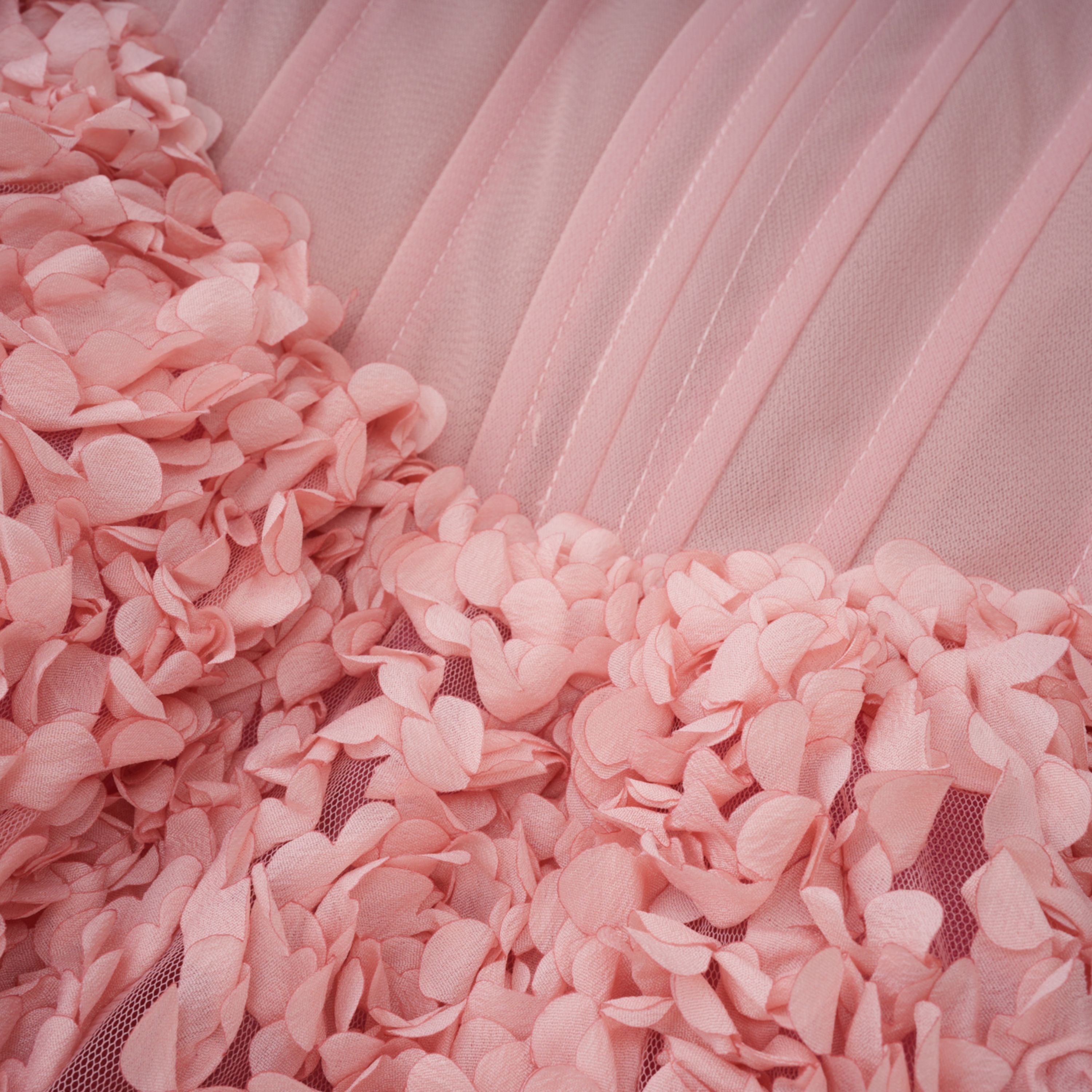 Rachel Pink 3D Petal Tulle Mini Dress (Final Sale-US Only)