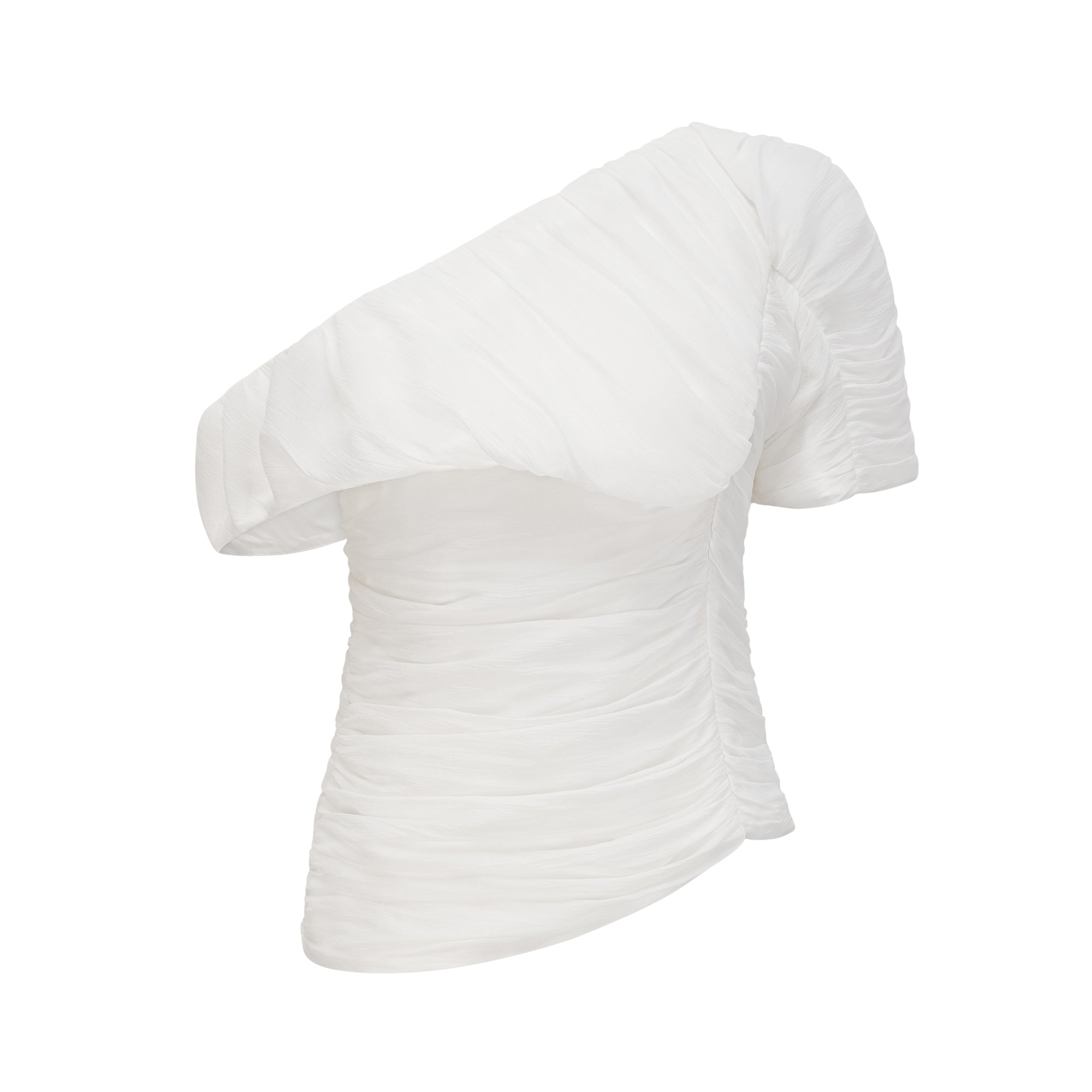 Ensemble coordonné chemisier et pantalon plissé Adèle, blanc