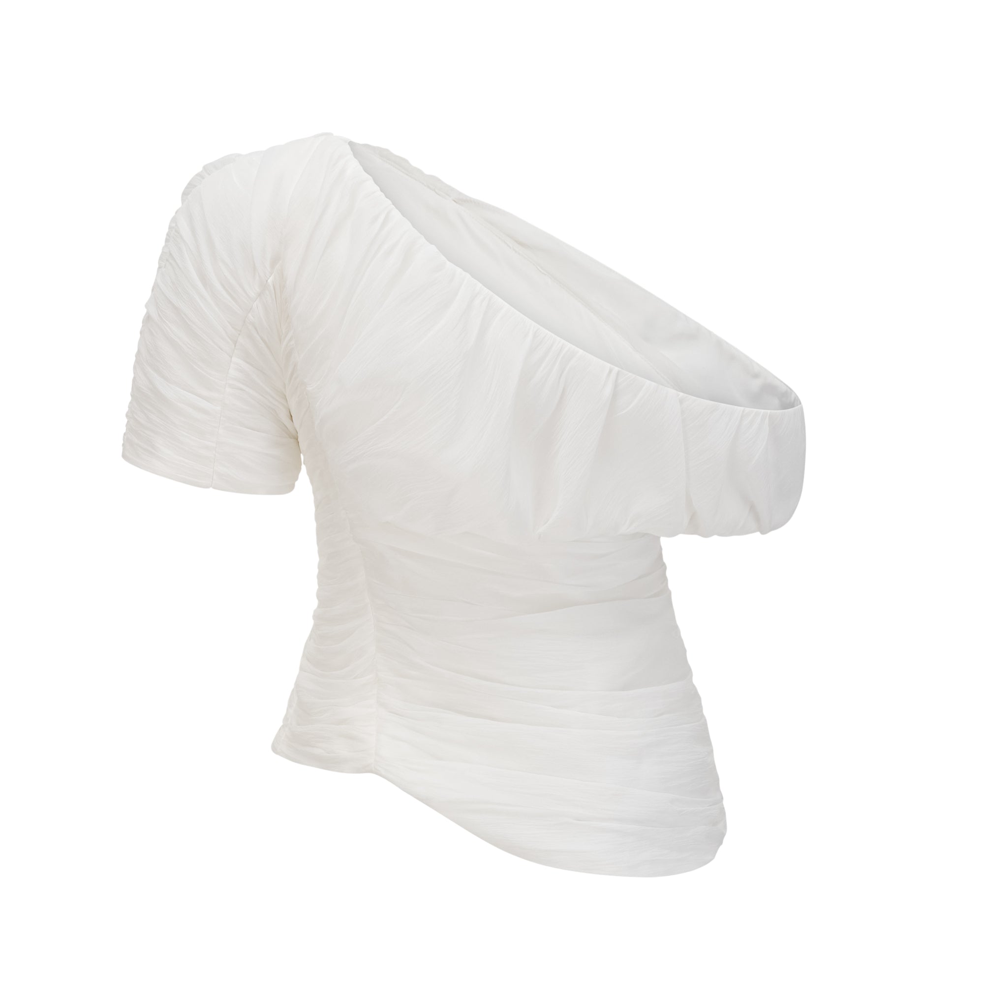 Ensemble coordonné chemisier et pantalon plissé Adèle, blanc
