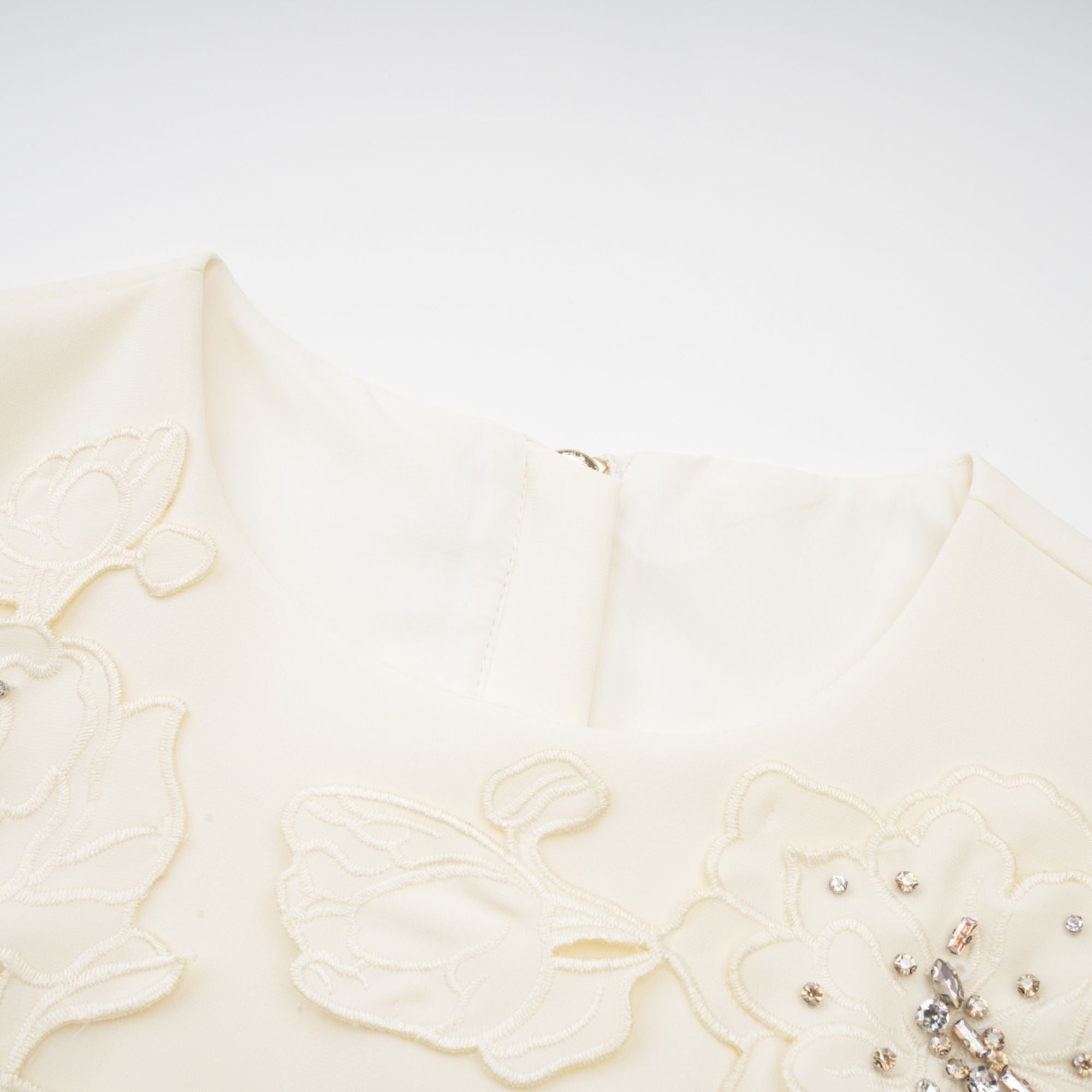 Coralie neutrals 3D-petal top & skirt matching set (Final Sale-US Only)