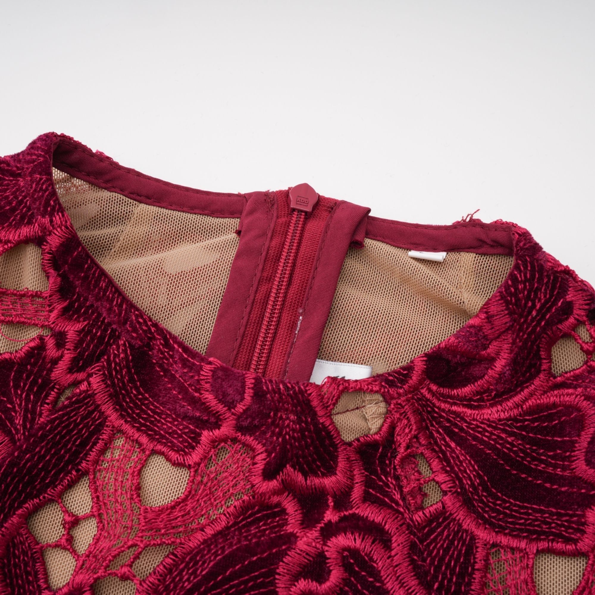 Hafdis Red Floral Embroidered Mini Dress (Final Sale)