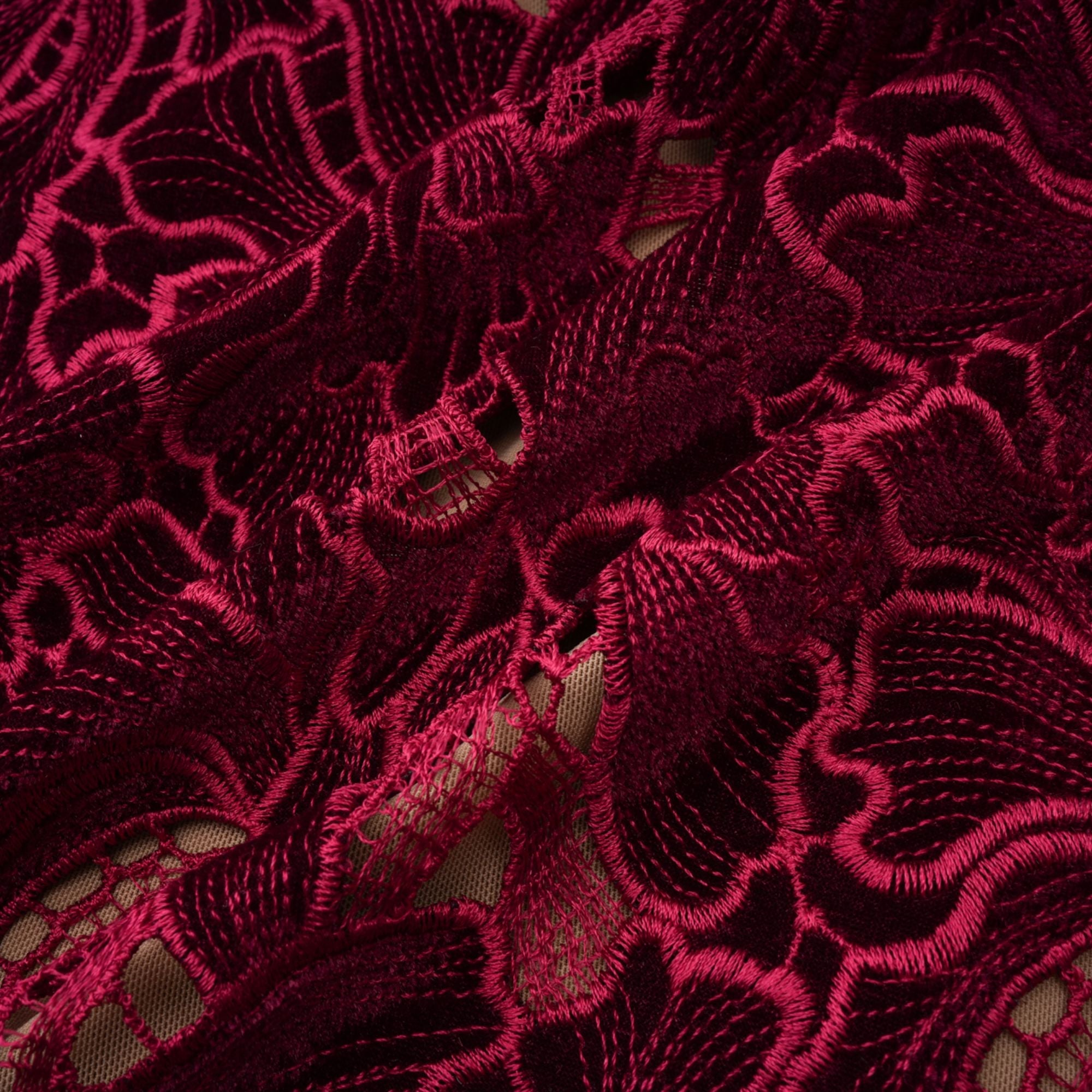 Hafdis Red Floral Embroidered Mini Dress (Final Sale)