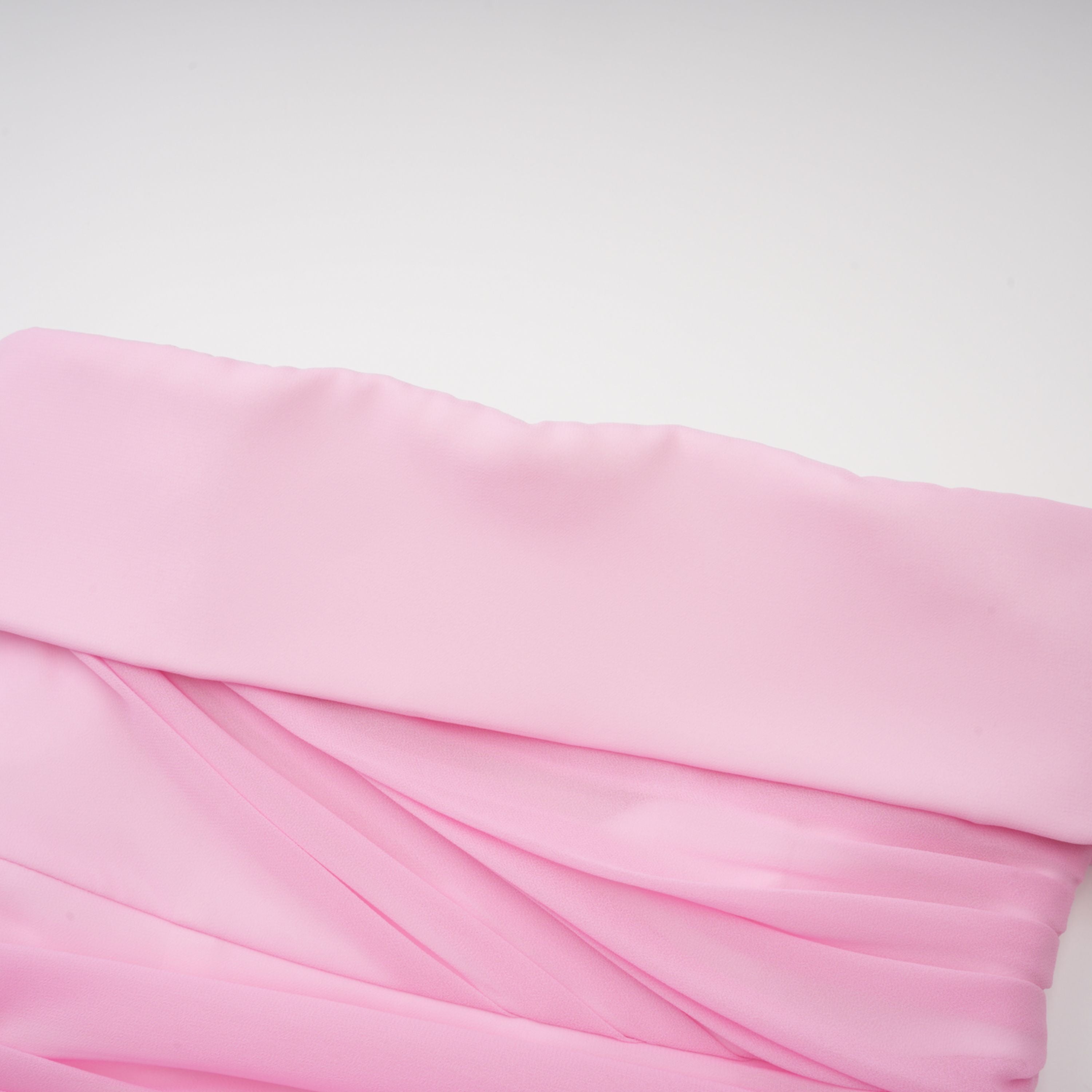Laetitia Pink Pleated Train Ruched Maxi Dress (Final Sale-US Only)