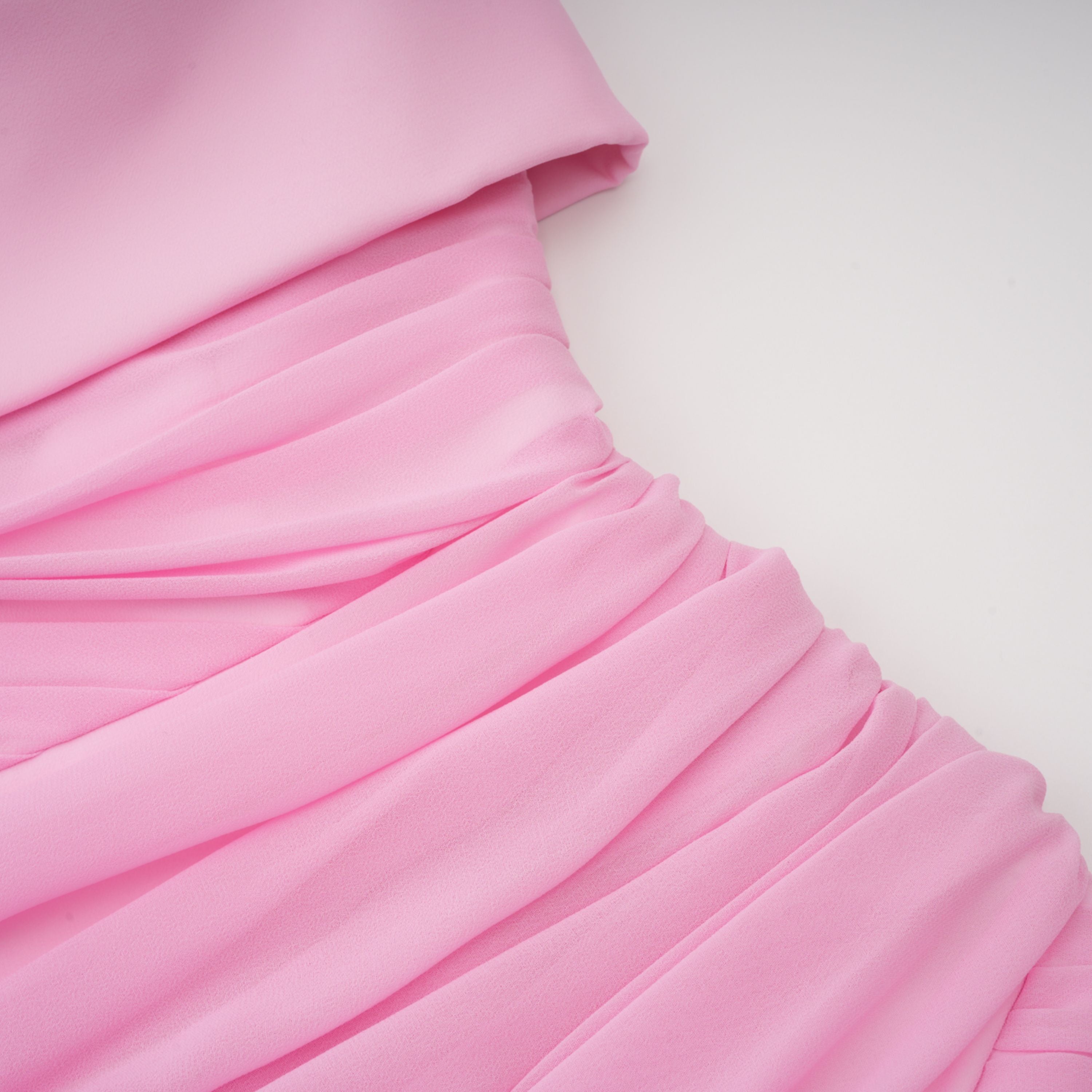 Laetitia Pink Pleated Train Ruched Maxi Dress (Final Sale-US Only)
