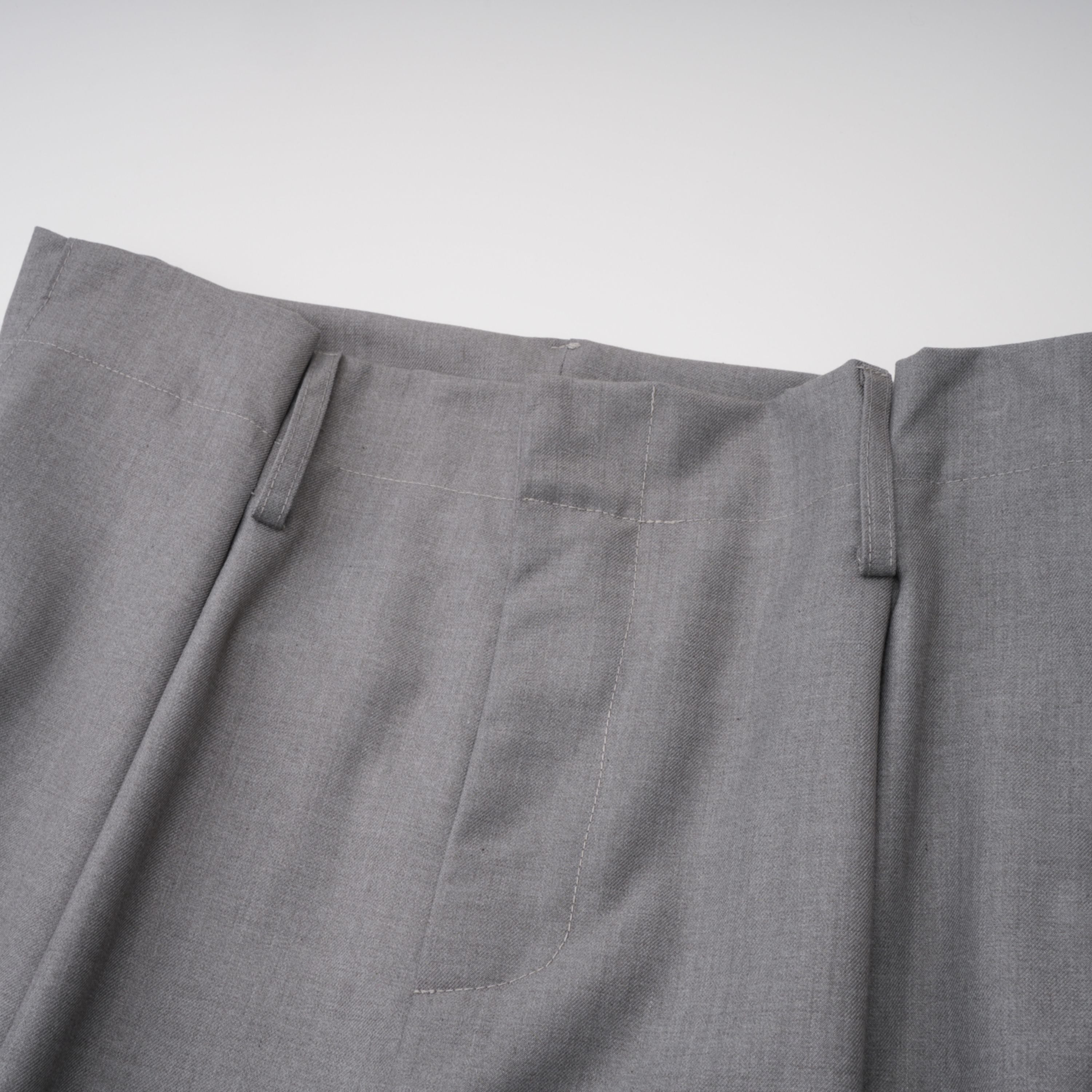Cynthia Grey Asymmetrical Draped Shirt & Trousers Set