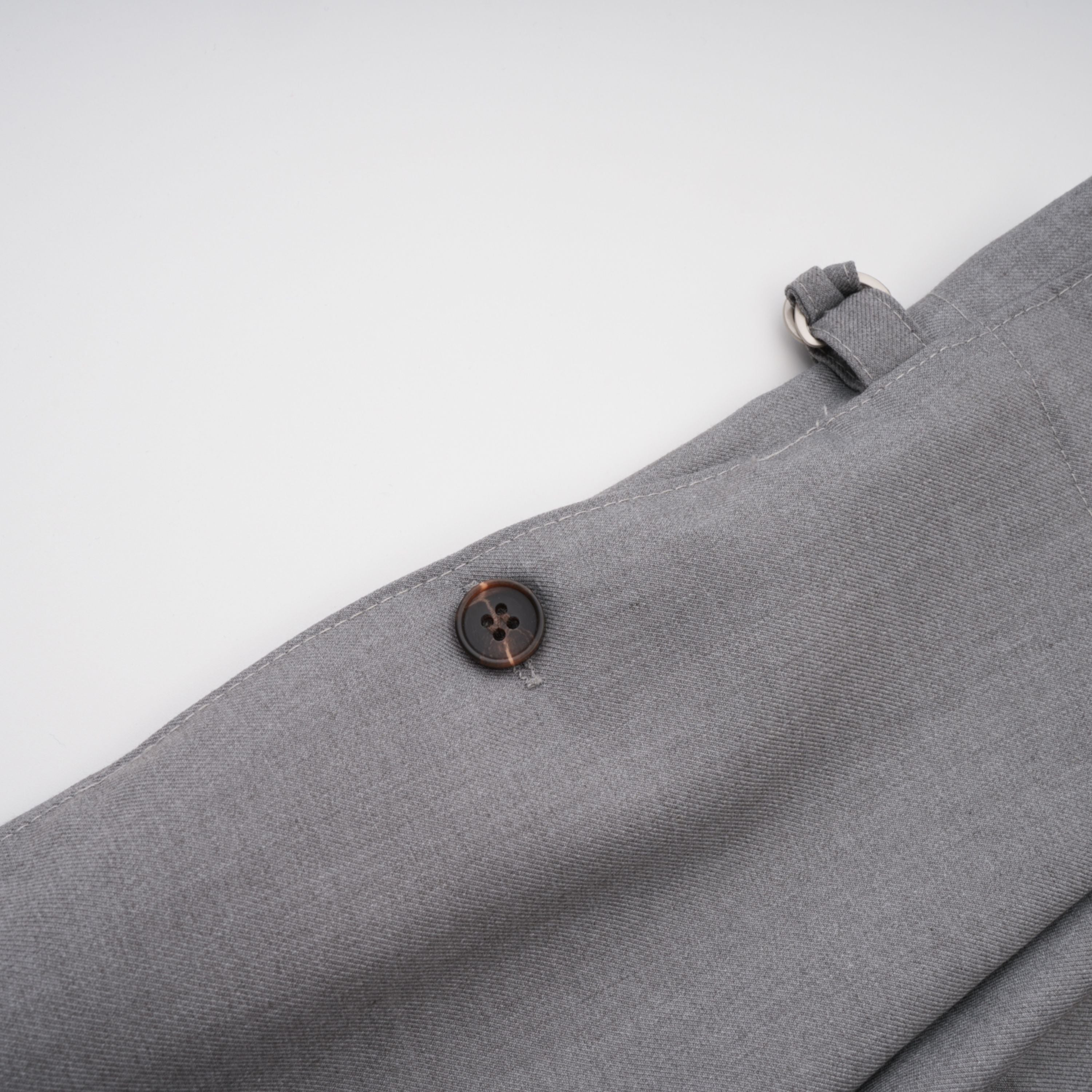 Cynthia Grey Asymmetrical Draped Shirt & Trousers Set