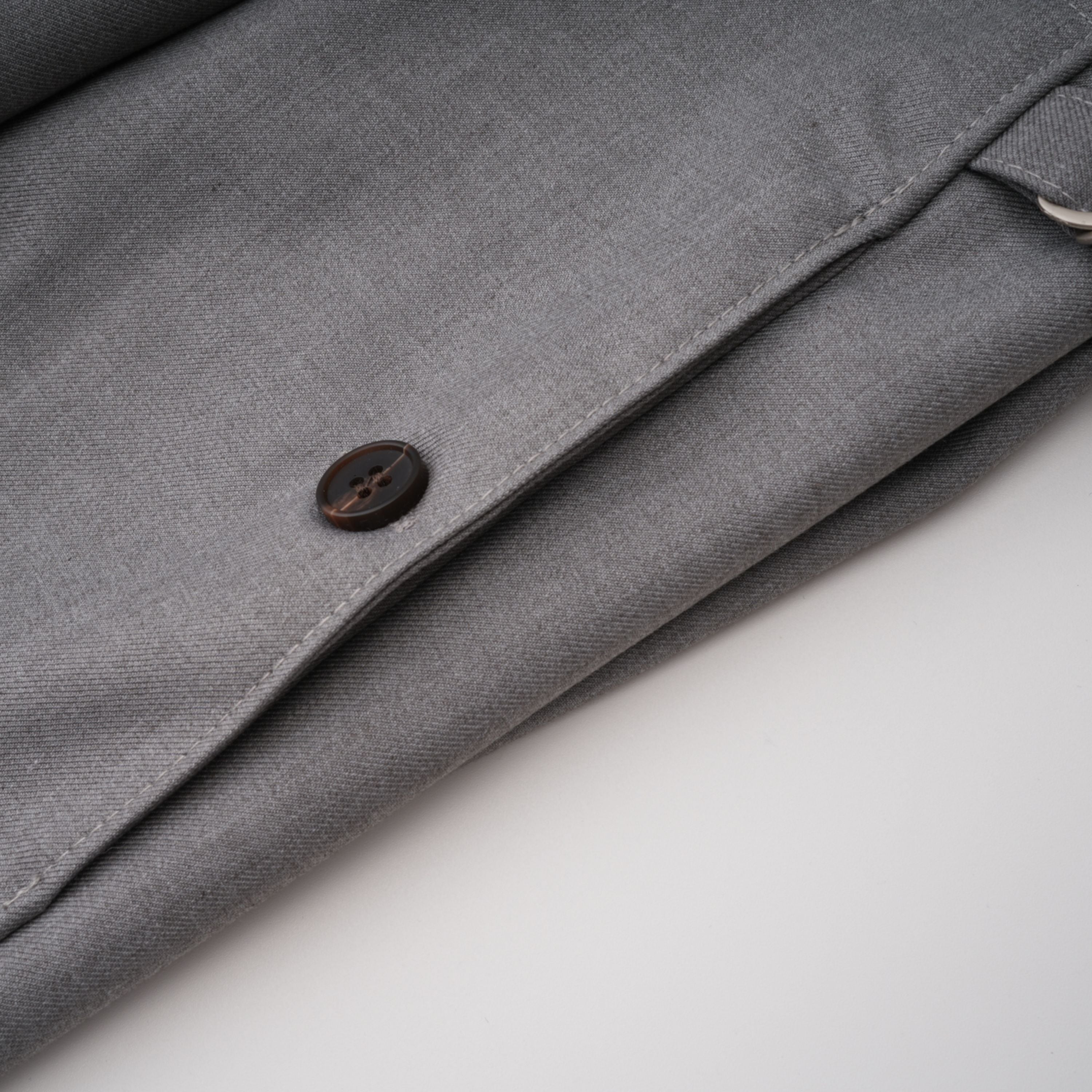 Cynthia Grey Asymmetrical Draped Shirt & Trousers Set