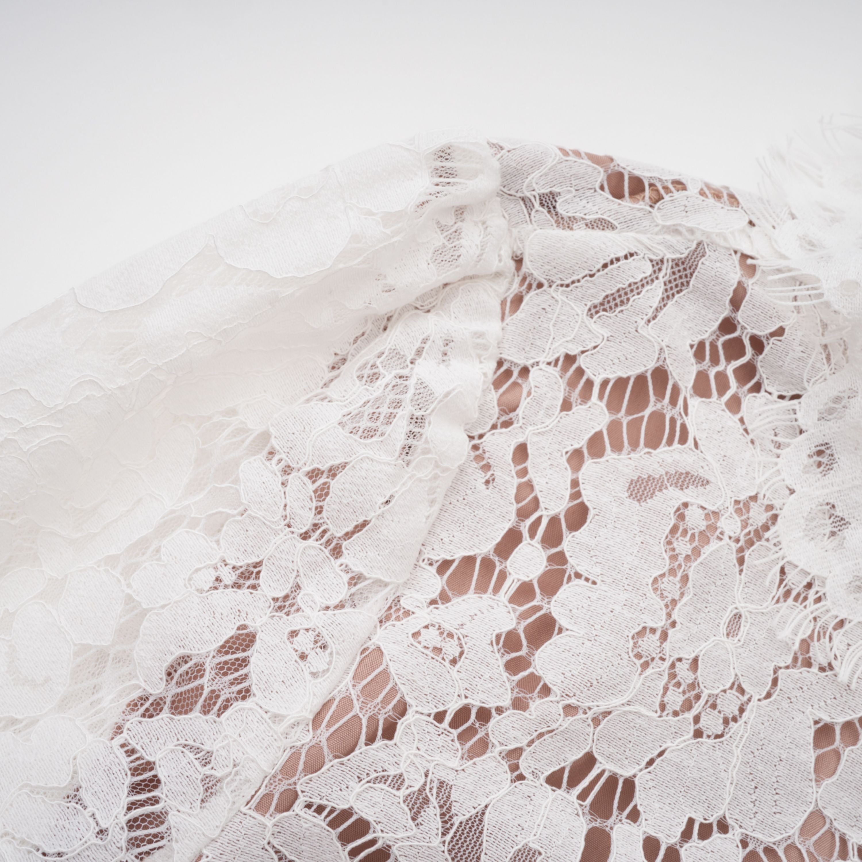 Vesper White High NeckLace Blouse & Skirt Co-ord Set (Final Sale-US Only)