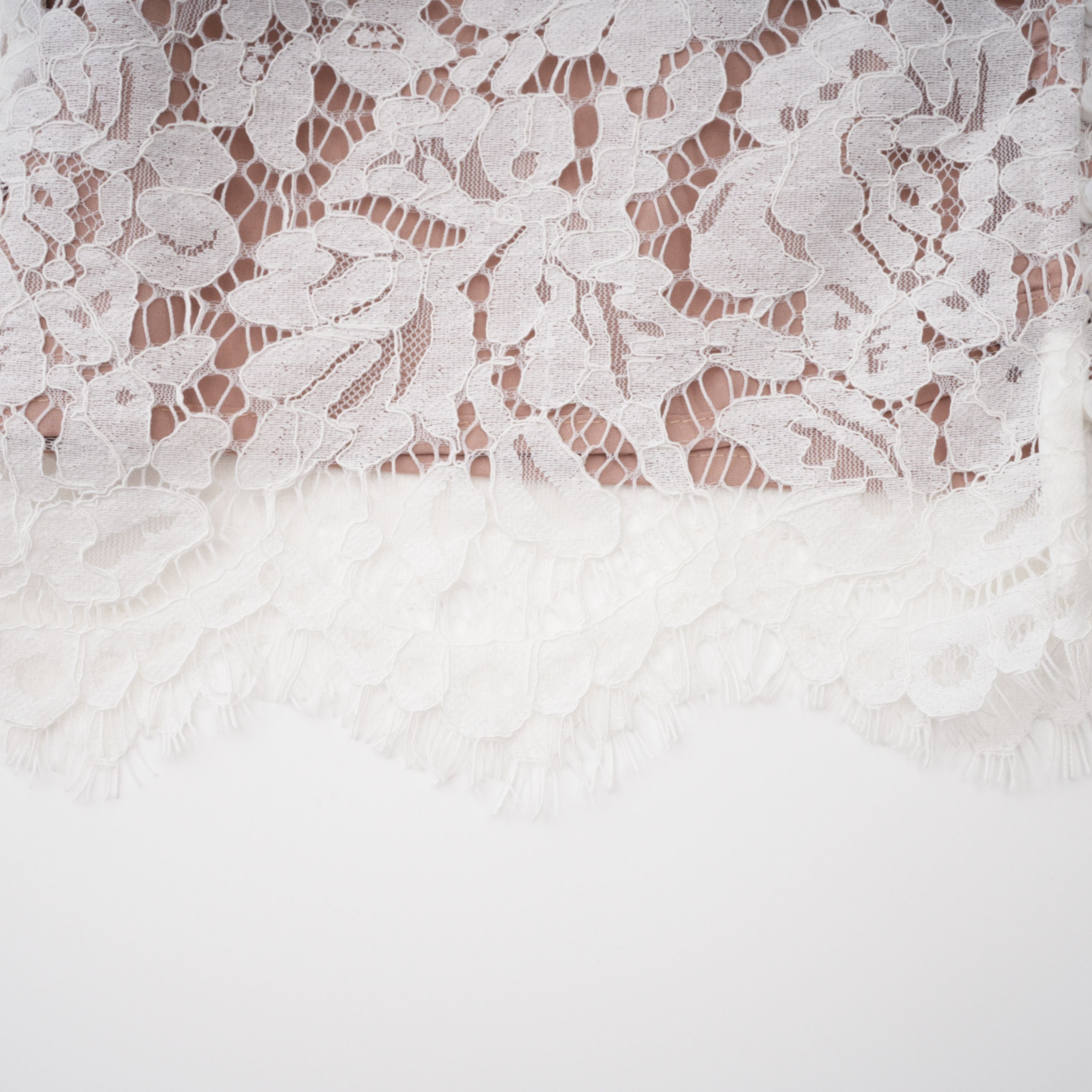 Vesper White High NeckLace Blouse & Skirt Co-ord Set (Final Sale-US Only)
