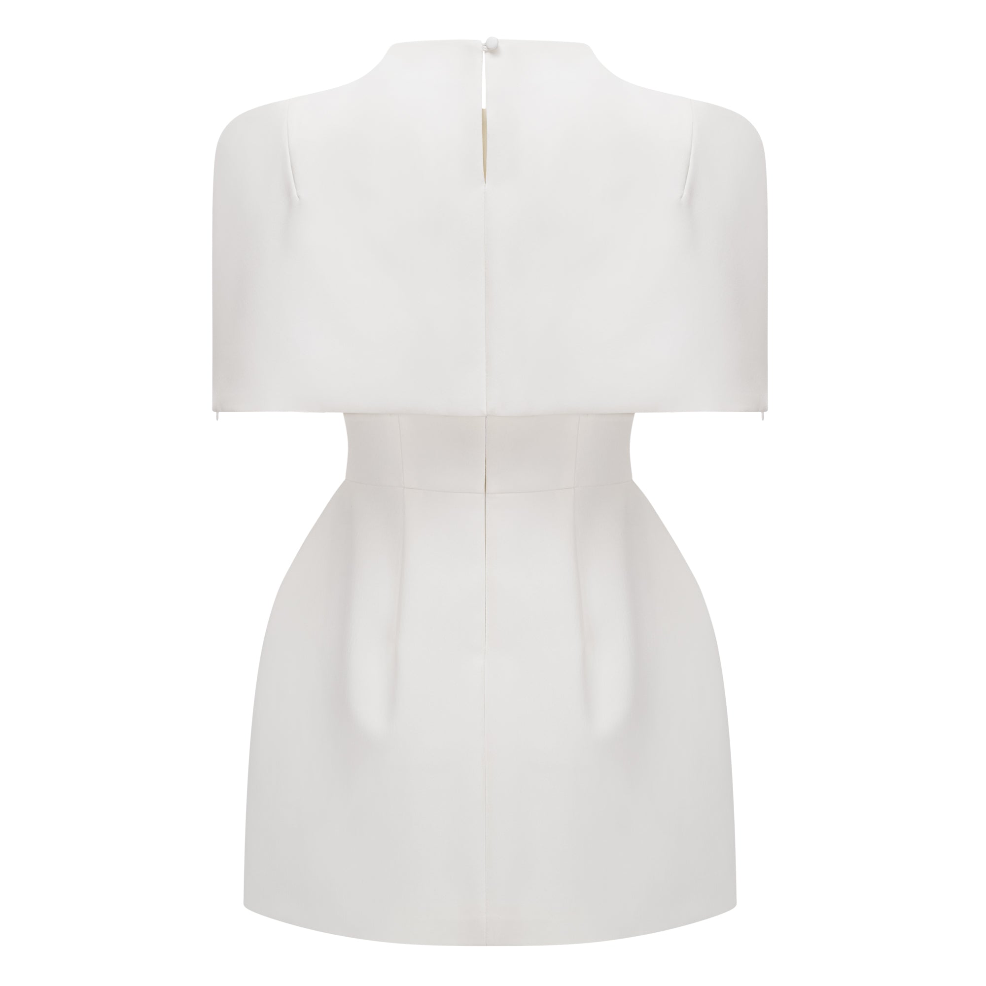 Kristveig White Cape Design Structured Mini Dress (Final Sale-US Only)
