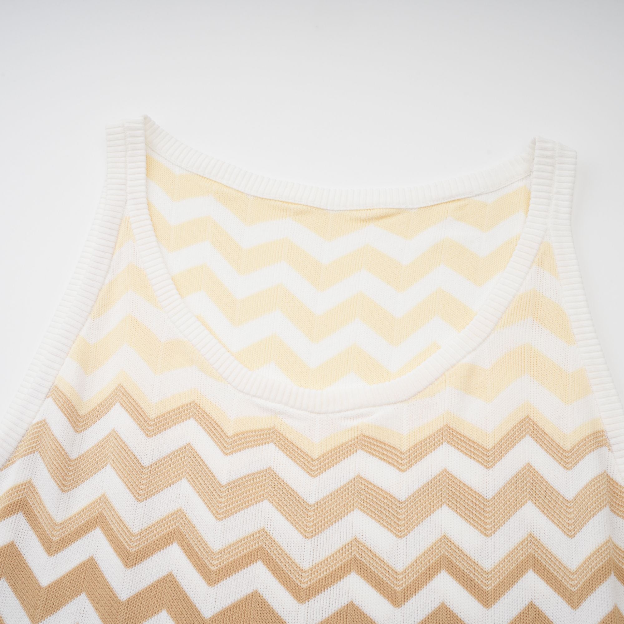 Isabelle Yellow Zigzag Knit Matching Set (Final Sale-US Only)