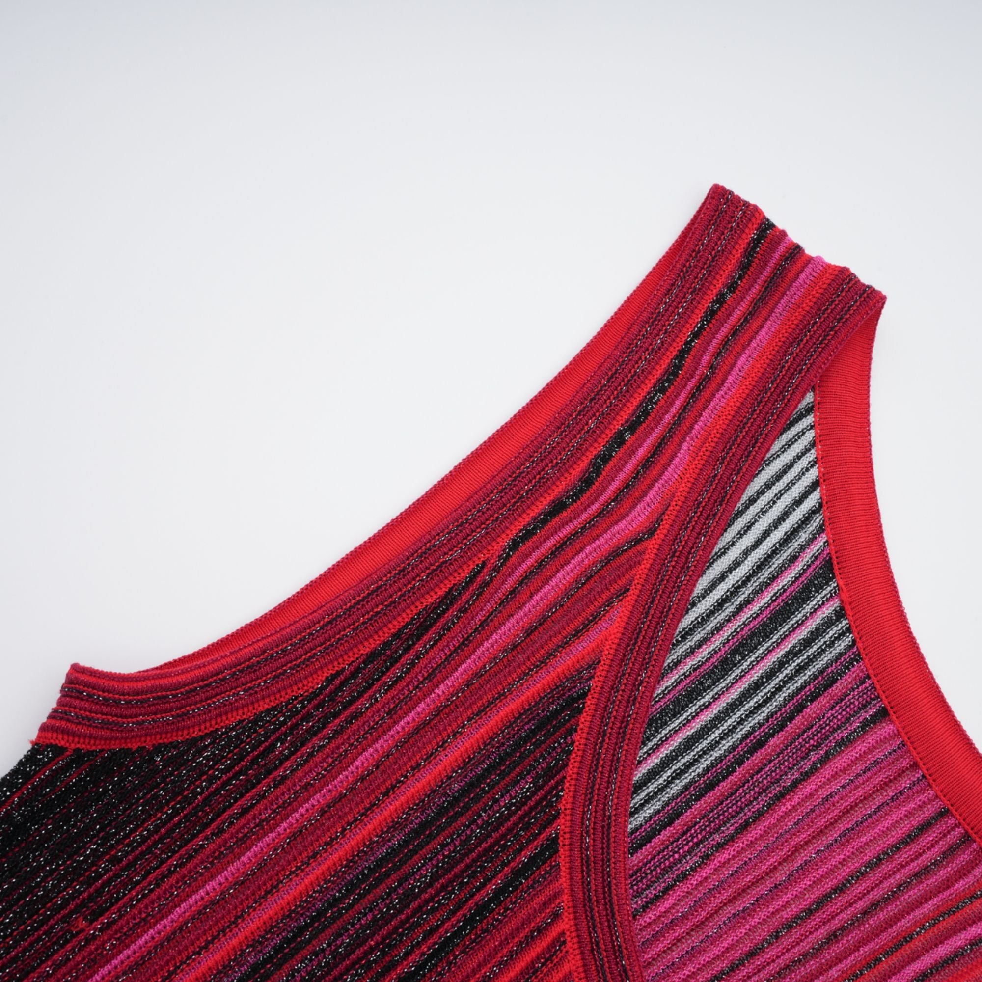 Amaryllis Red Sequin Striped Knit Mini Dress (Final Sale-US Only)