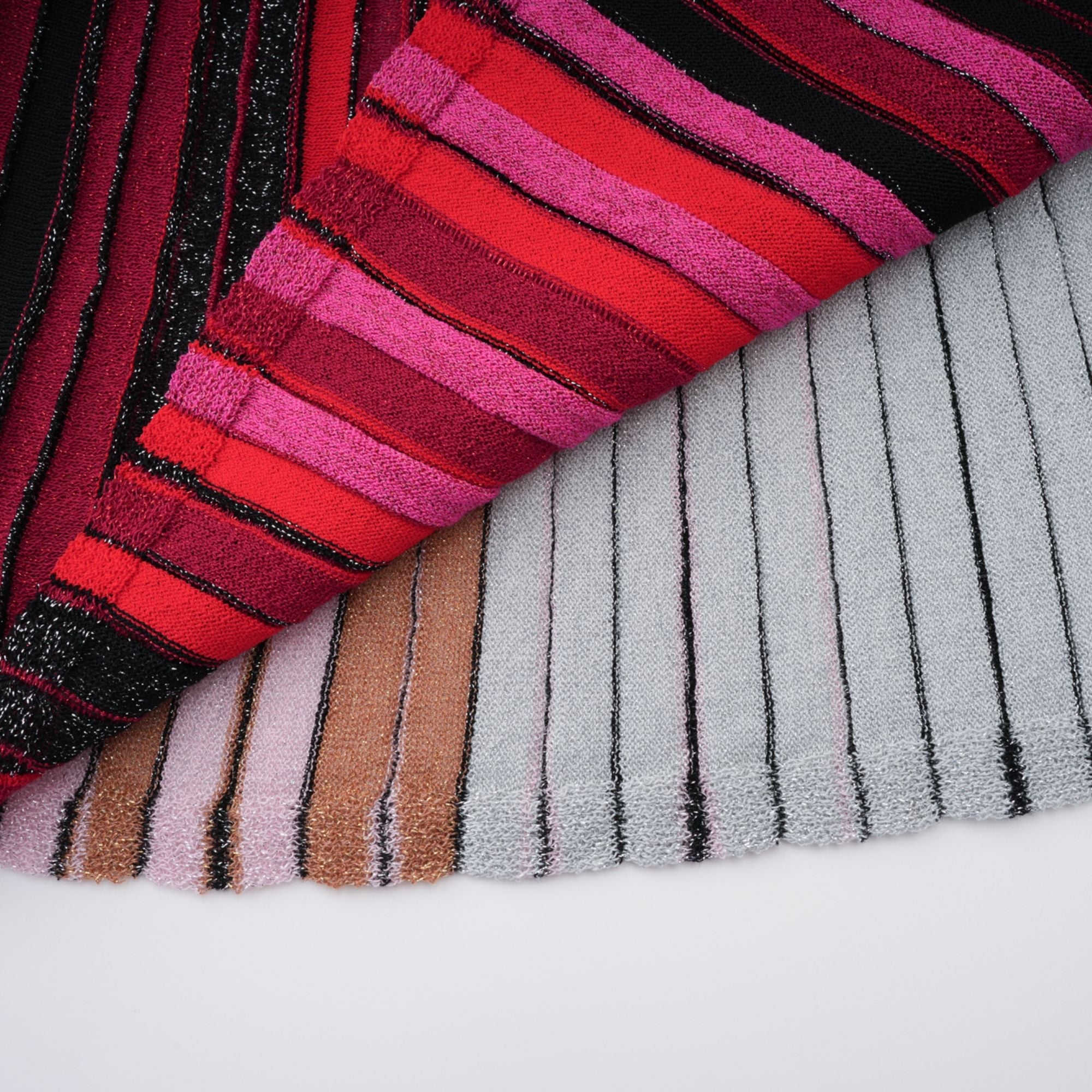 Amaryllis Red Sequin Striped Knit Mini Dress (Final Sale-US Only)