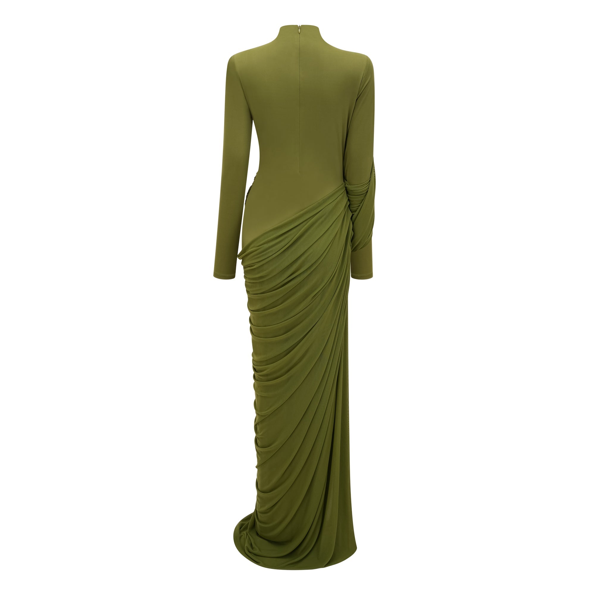 Robe drapée à fronces asymétriques