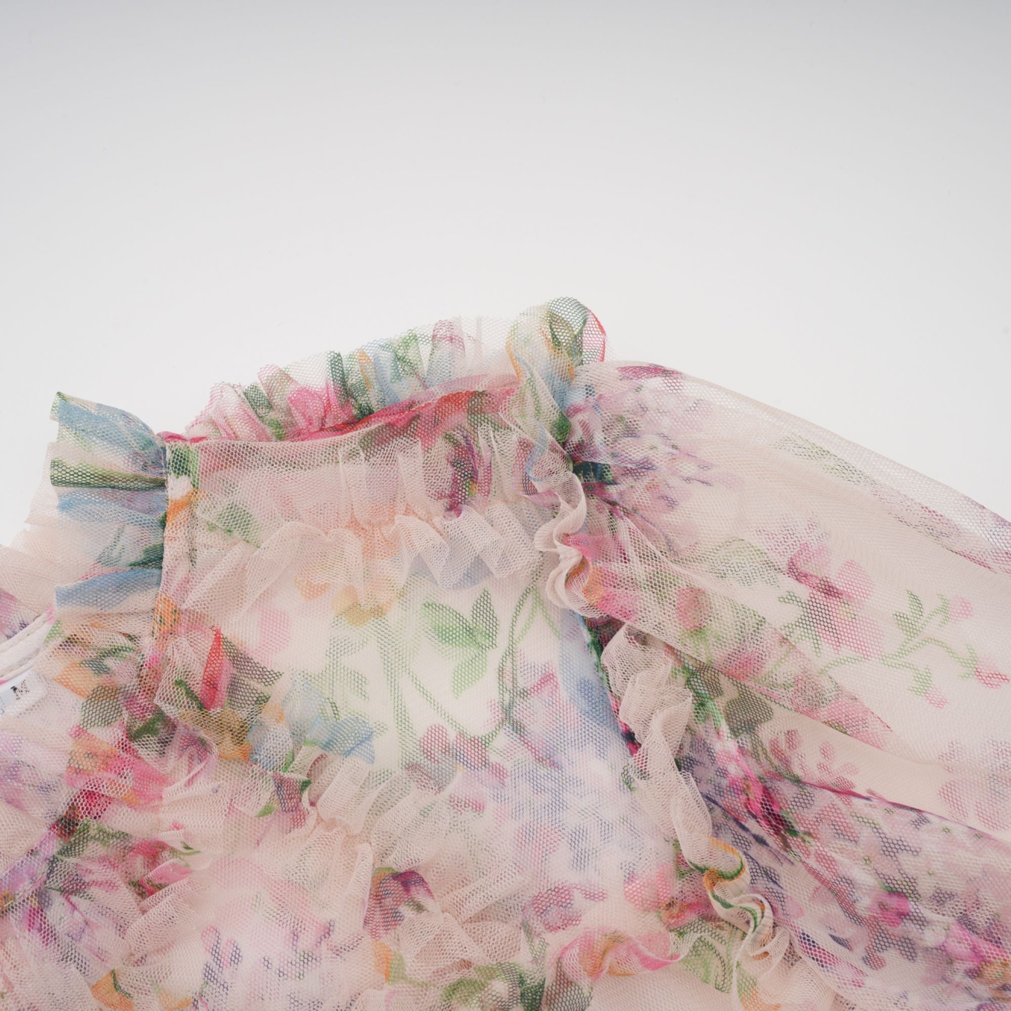 Candice floral ruffled tulle midi dress (Final Sale-US Only)