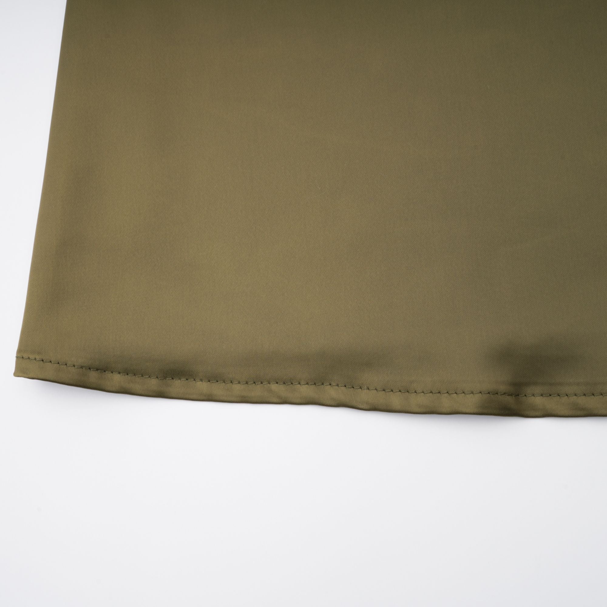 Olive green sleeveless maxi dress with a satin skirt