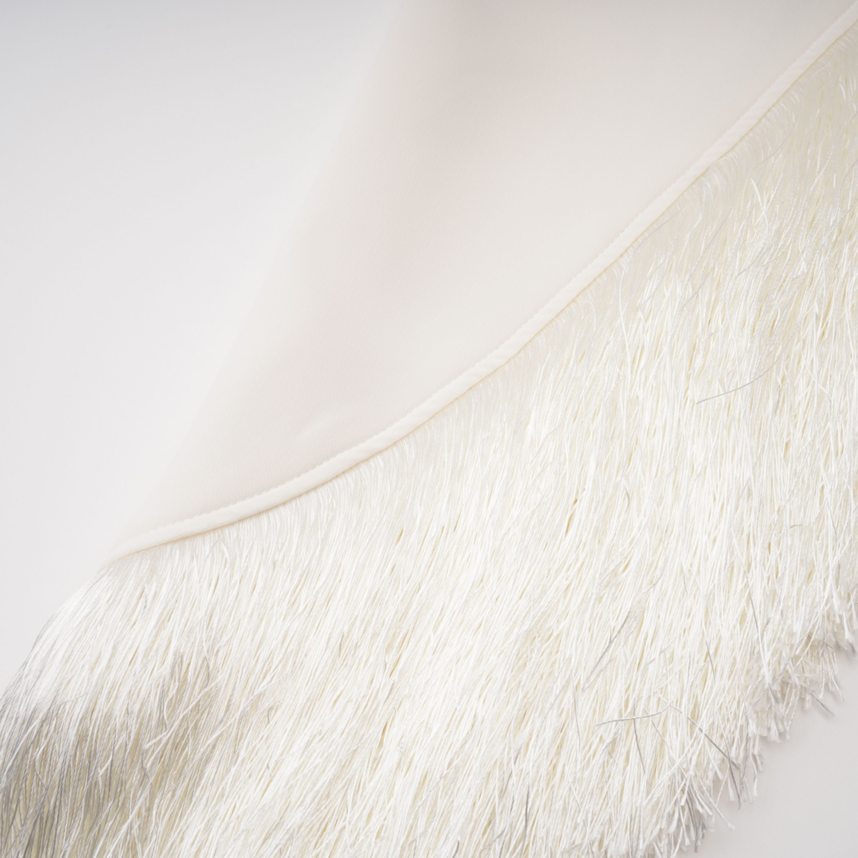 Damla Cream Asymmetrical Maxi Dress with Fringe (Final Sale-US Only)