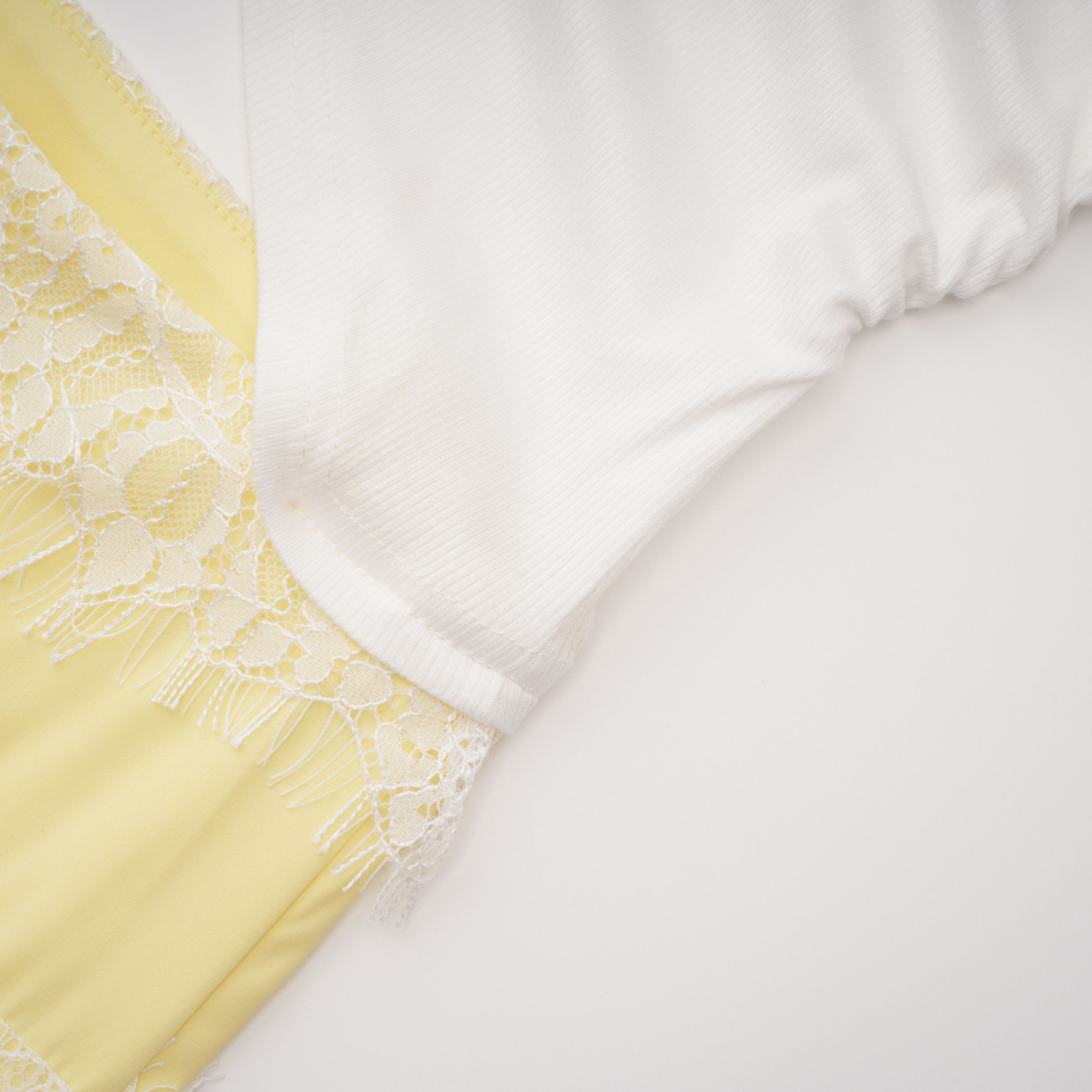 Fiamma Yellow Gathered Lace Panel Maxi Dress
