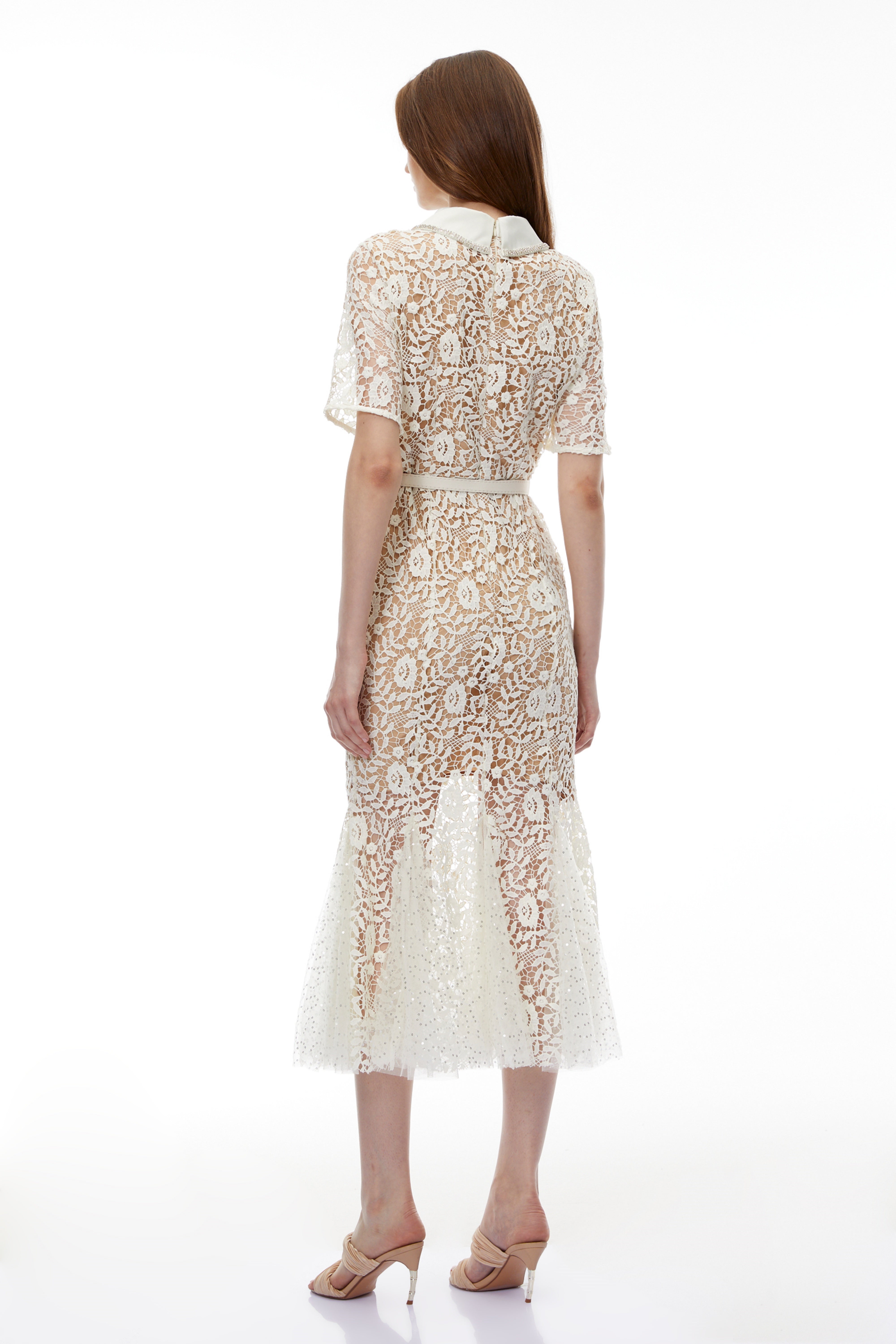 Genevieve Neutral Floral Lace Maxi Dress (Final Sale-US Only)